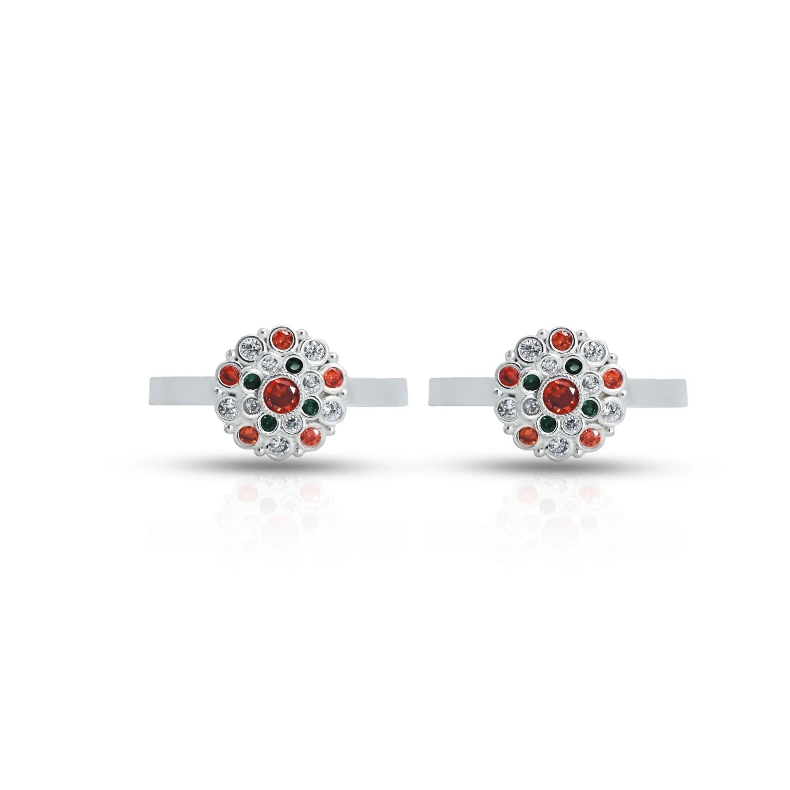 925 Silver Charming Stone Toe Rings - Image 3