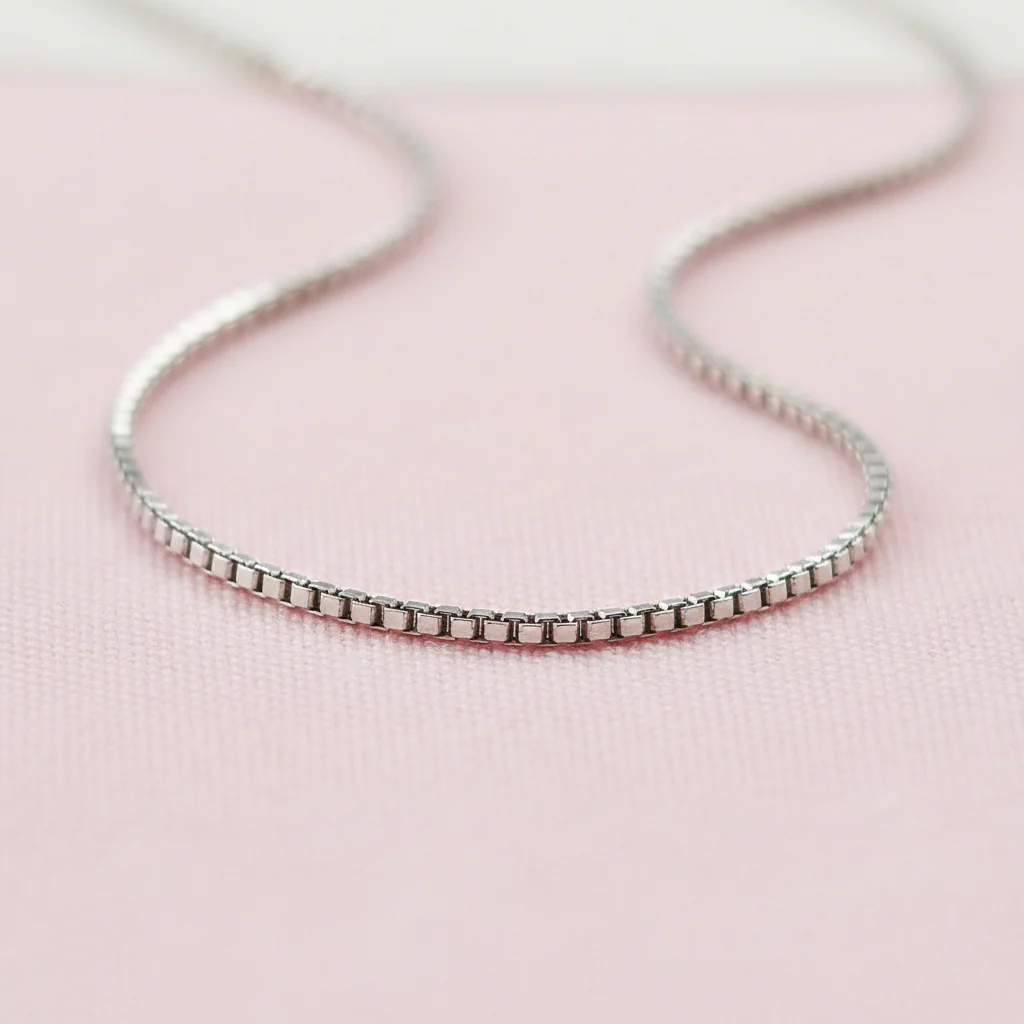 Box Design Silver Chain for Men & Women Pure Silver - Image 4