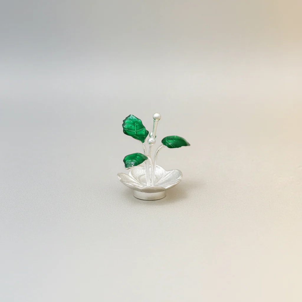 Bring Divine Peace to Your Home with Our Silver Tulsi Plant - Image 2