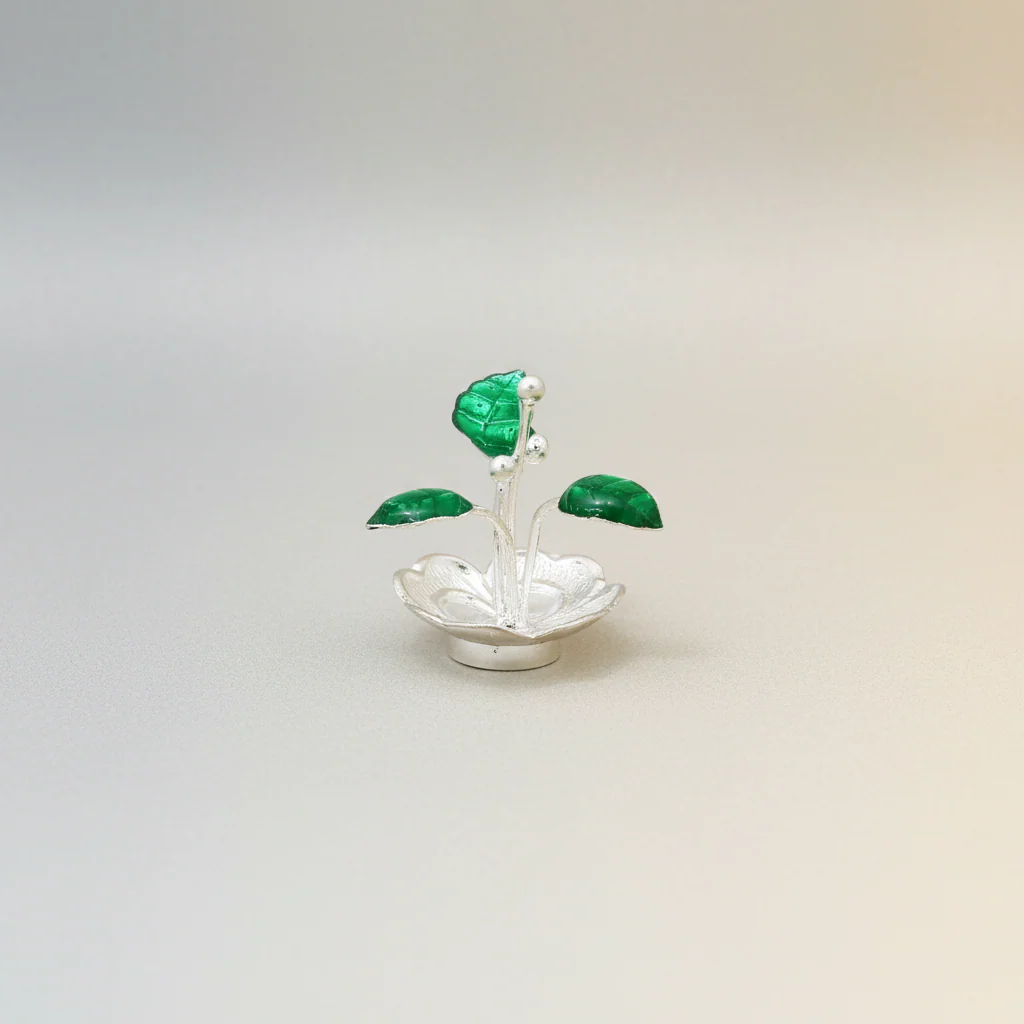 Bring Divine Peace to Your Home with Our Silver Tulsi Plant - Image 3