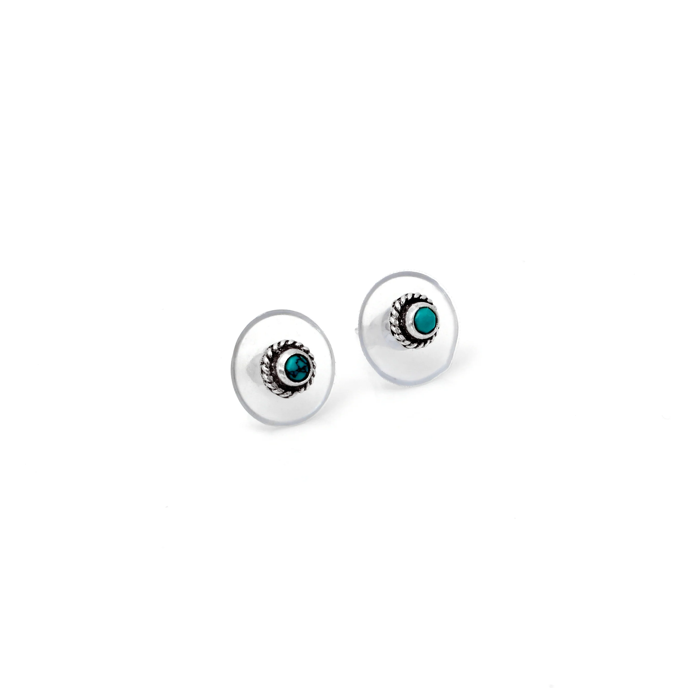 Chic Blue Gem Earrings - Image 4