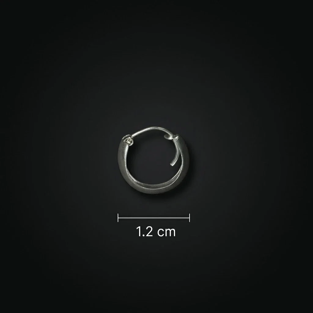 Classic Curve Silver Bali – Minimal Plain Hoop Earring - Image 8