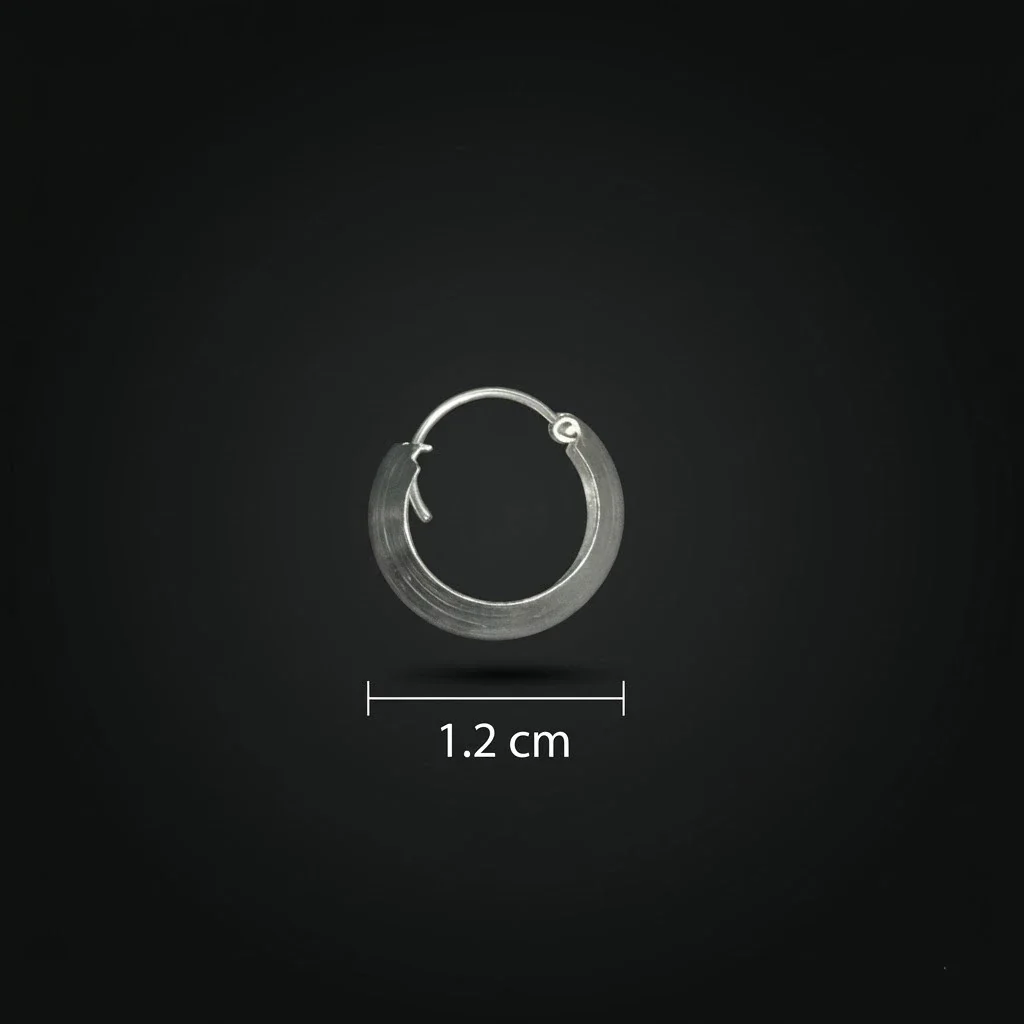 Classic Men’s Silver Bali Minimal Hoop Earring for Boys - Image 8