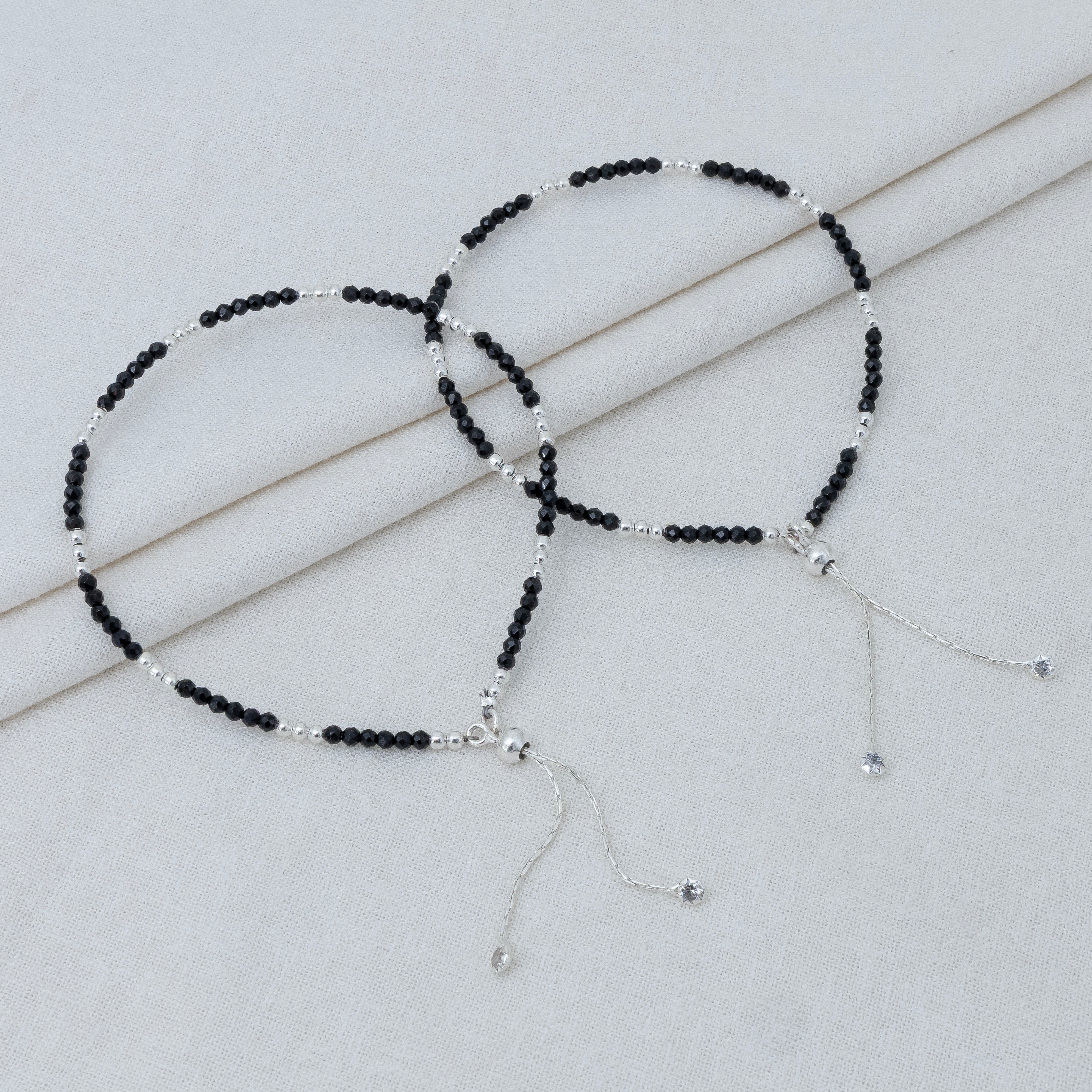 Classic Nazariya Bead Silver Anklet - Image 3