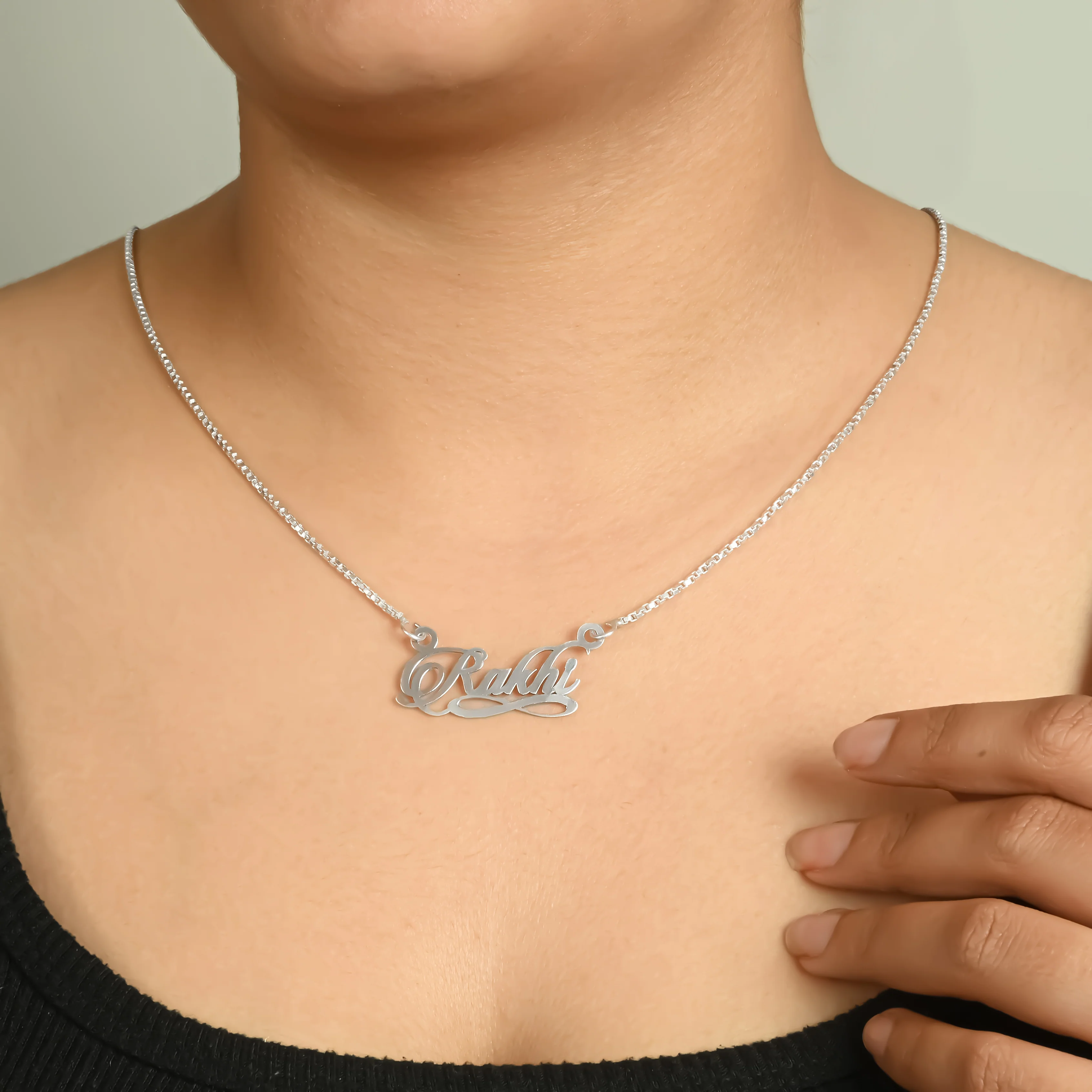 SIlver Personalized Name Pendent Make It Yours with a Name - Image 3