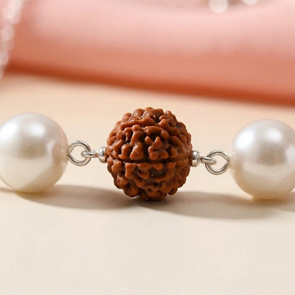 Divine Pearl Rudra Grace Silver Bracelet - Image 4