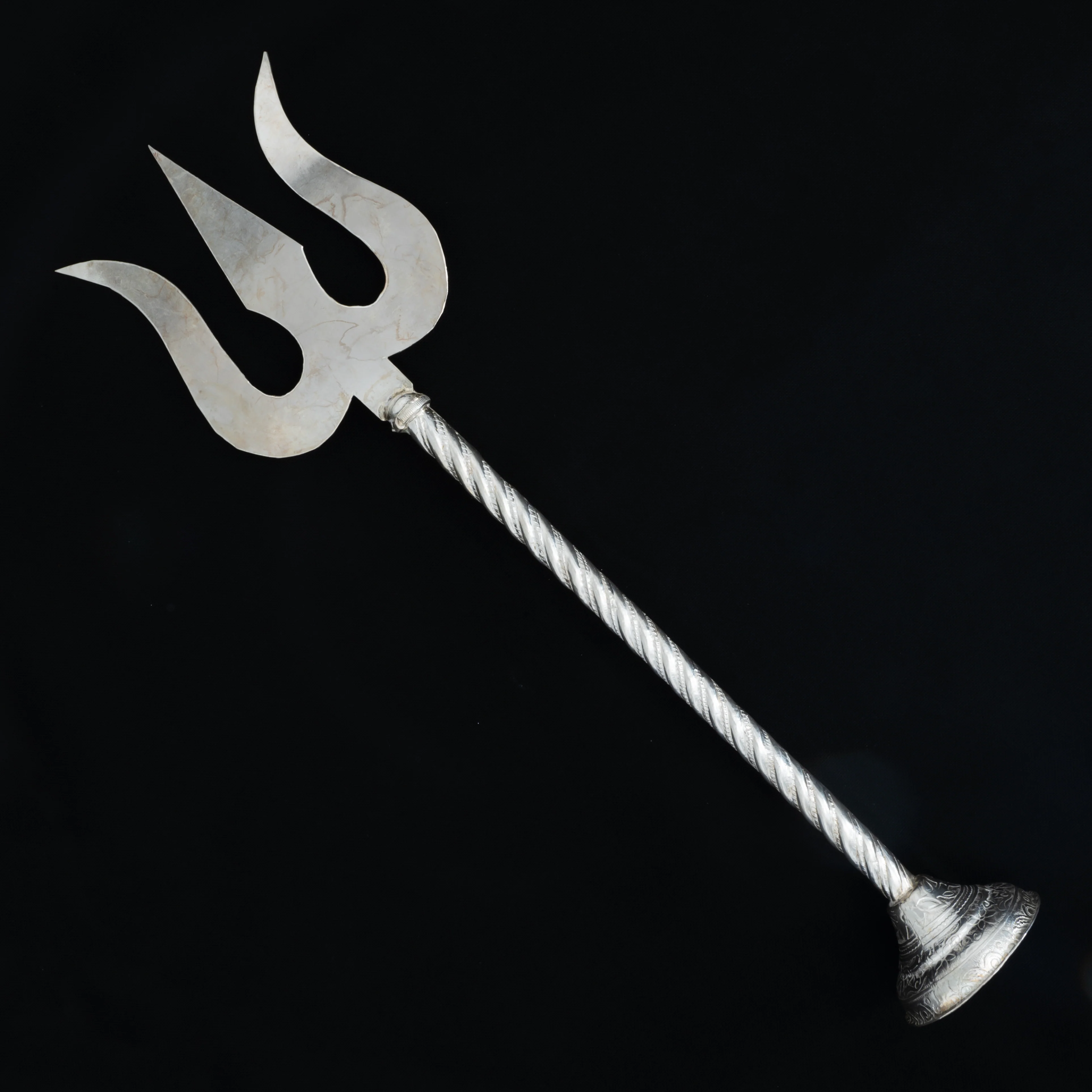 Elegant Silver Trishul Spiritual and Decorative Piece - Image 2