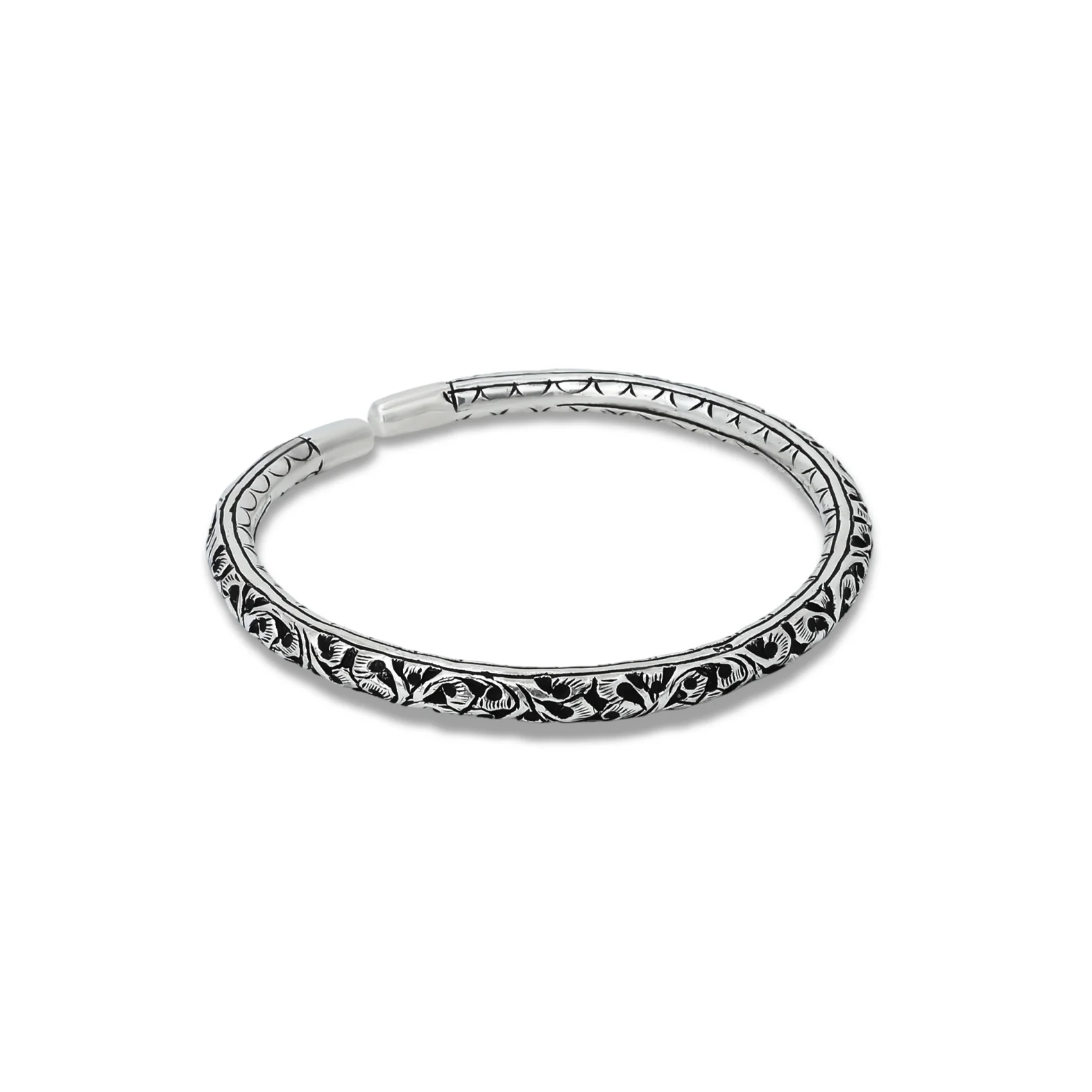 Embrace Classic Beauty with Our Silver Kada Payal - Image 3