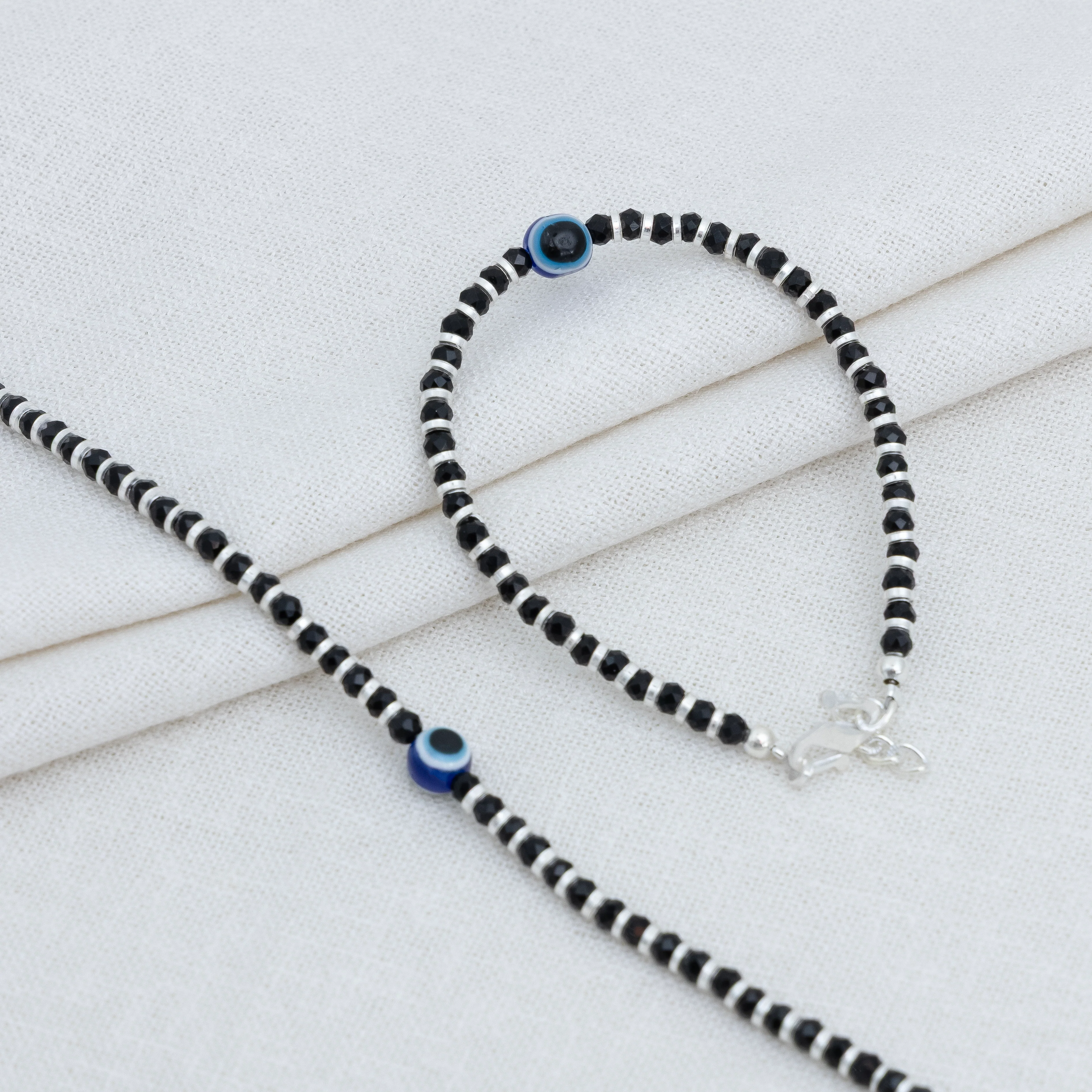 Evil Eye Protection Silver Bracelet for Babies