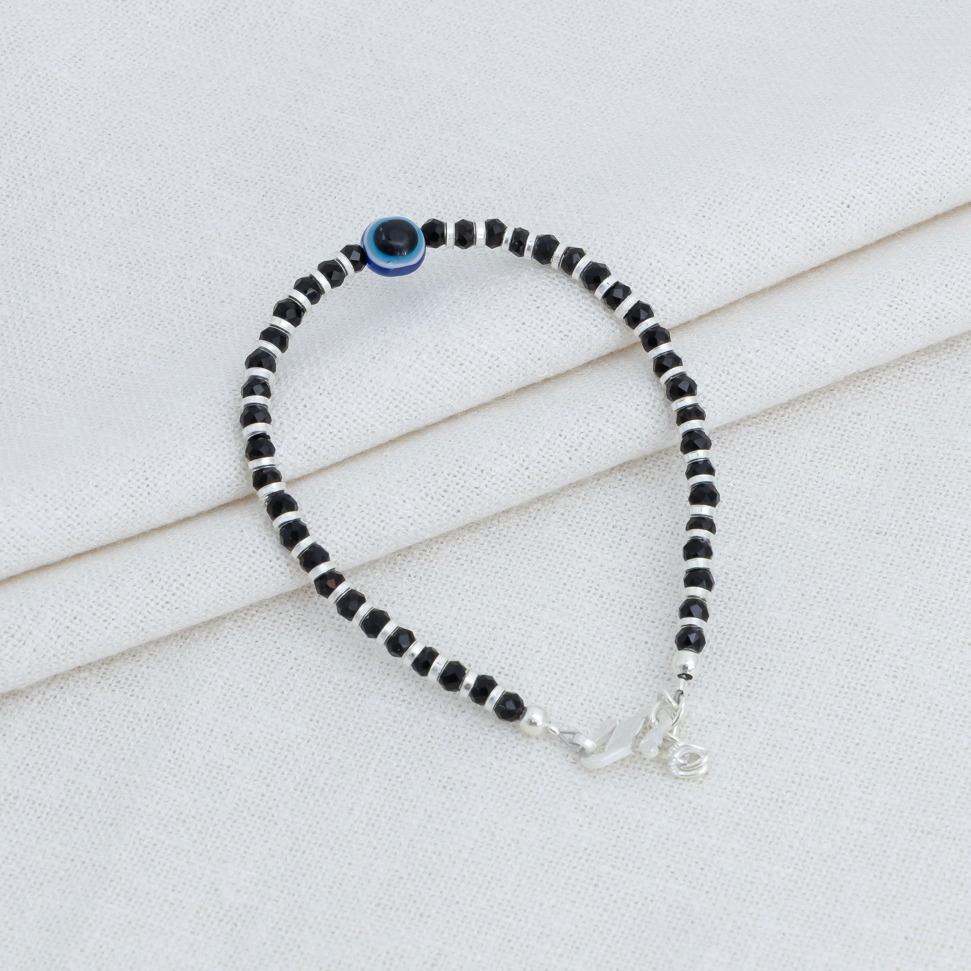 Evil Eye Protection Silver Bracelet for Babies - Image 2