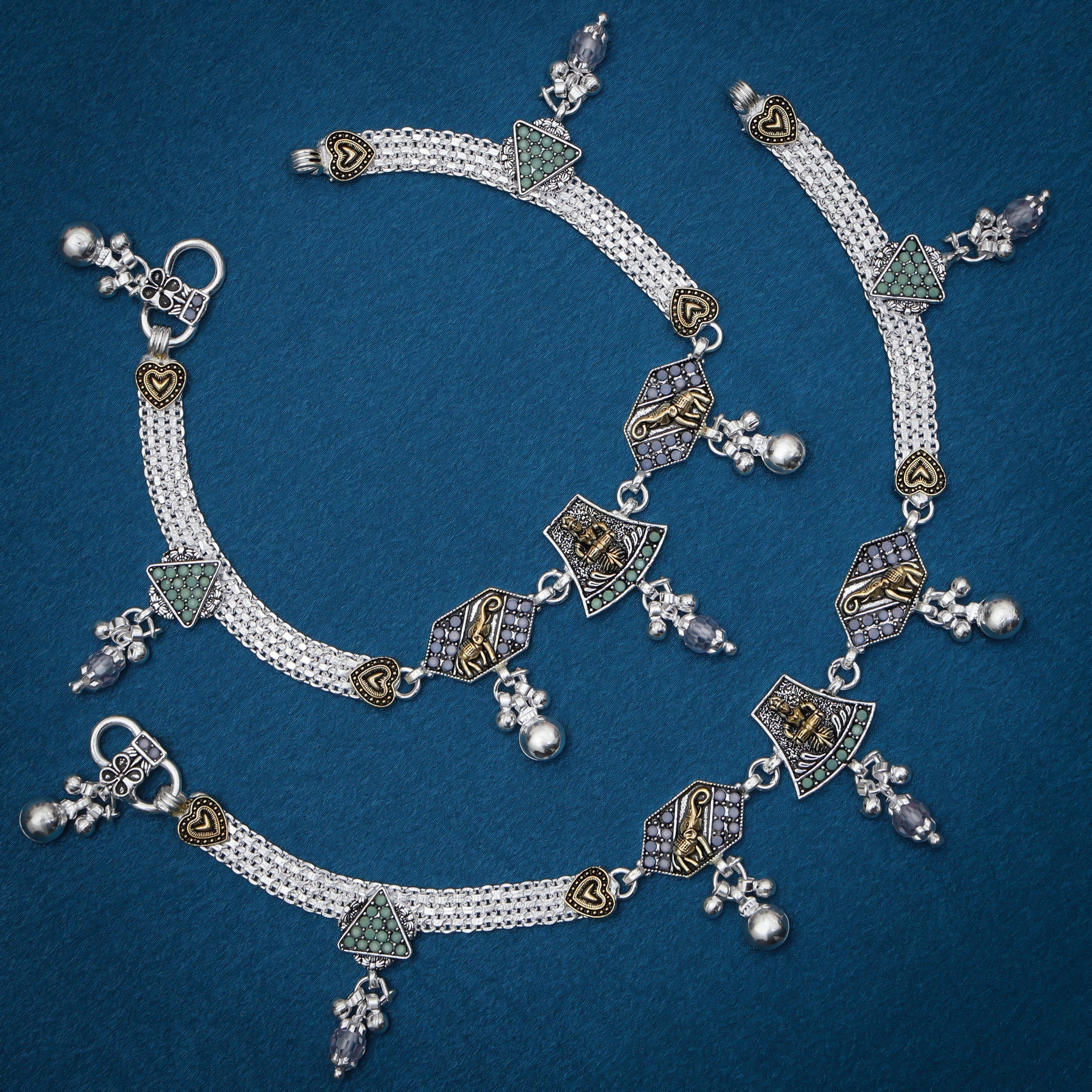 Gorgeous silver anklet for special occasion - Image 3