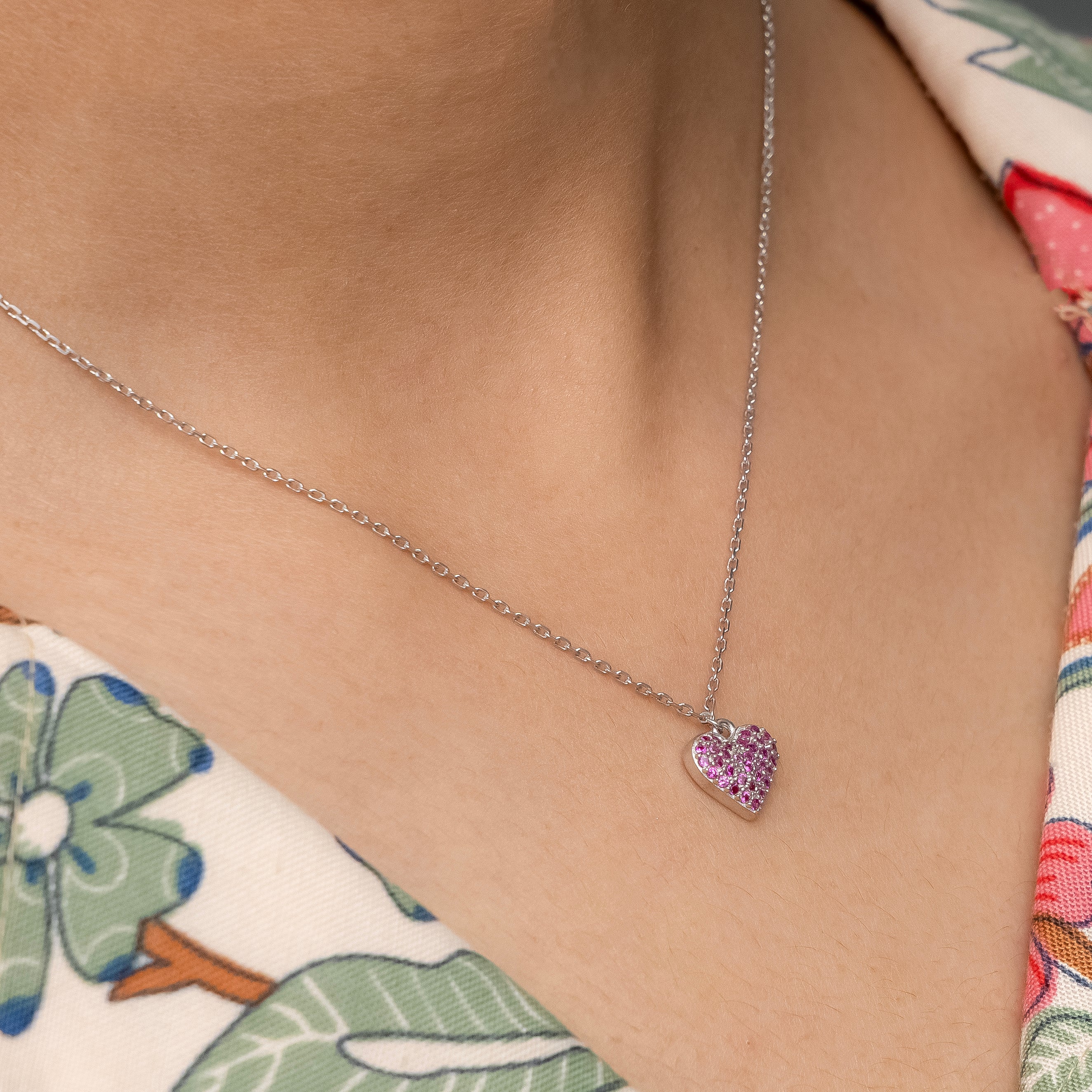 Heart Design Silver Chain Pendent - Image 2