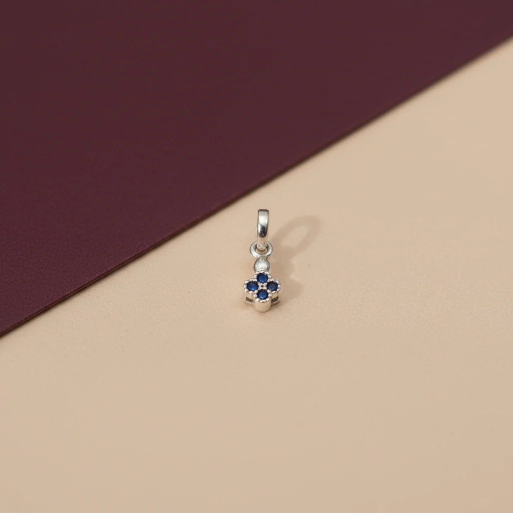 Mini Floral Silver Pendant - Image 2