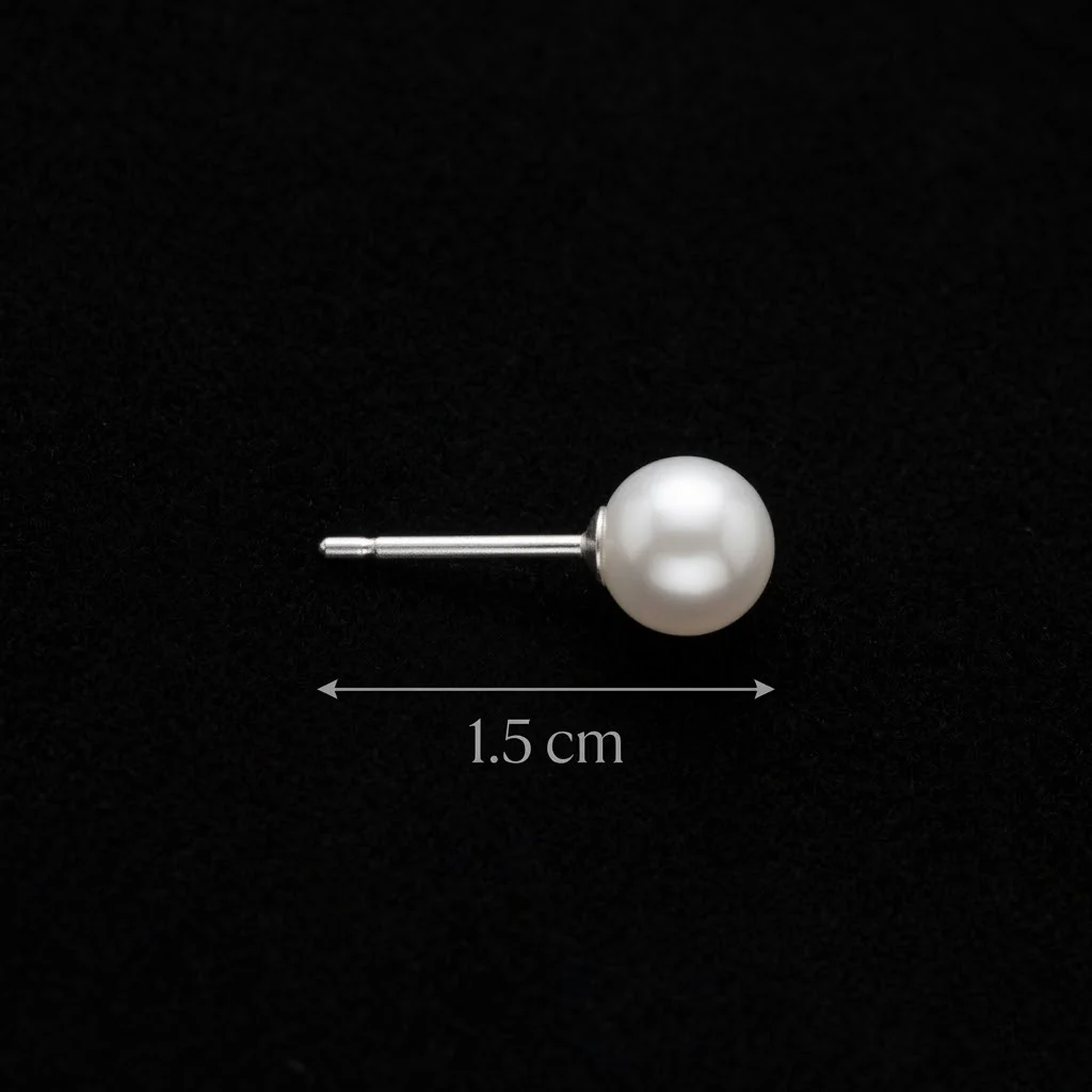 Silver Pearl Stud Earrings with Matching Pearl Pendant Necklace - Image 11