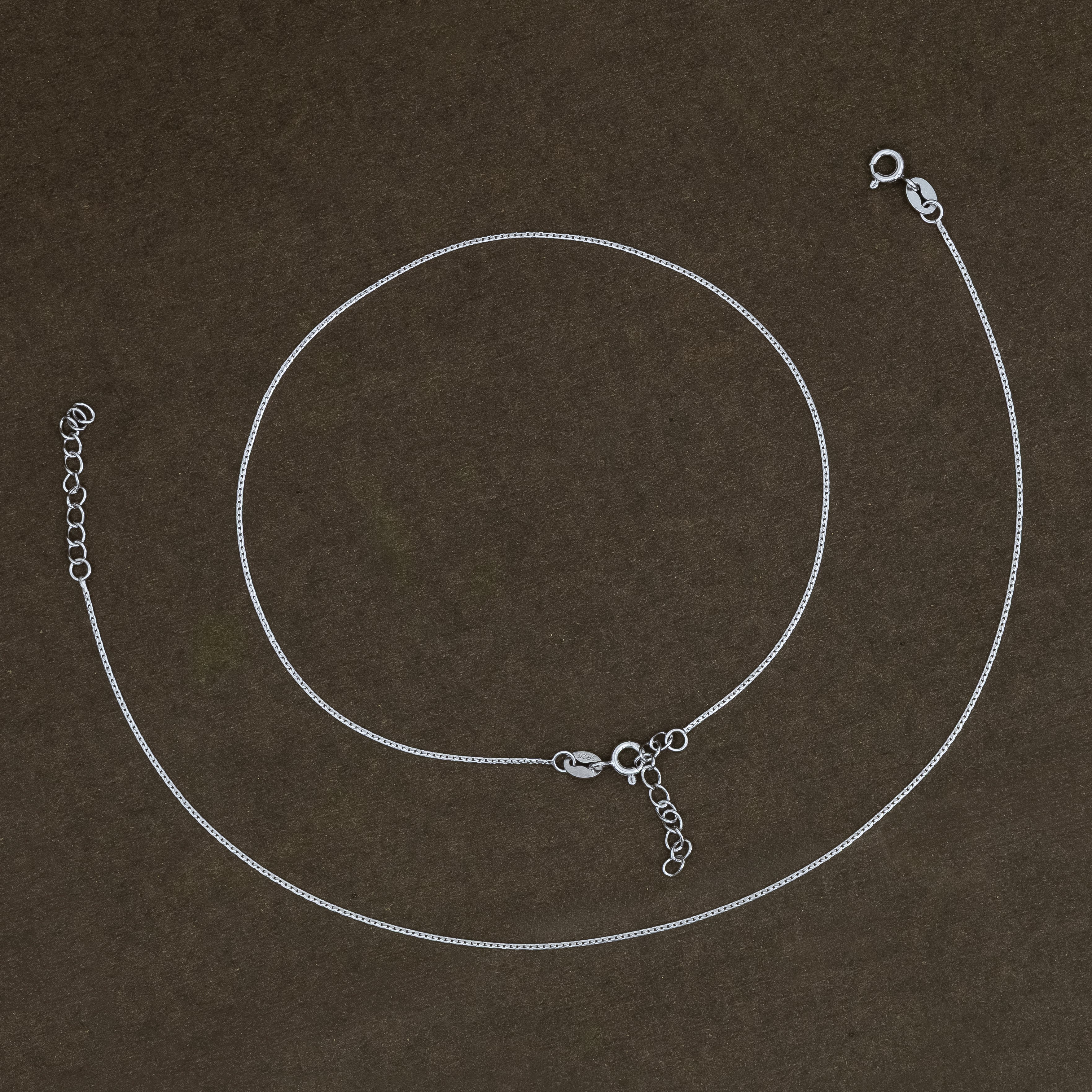 Minimal Silver Chain Anklet - Image 4