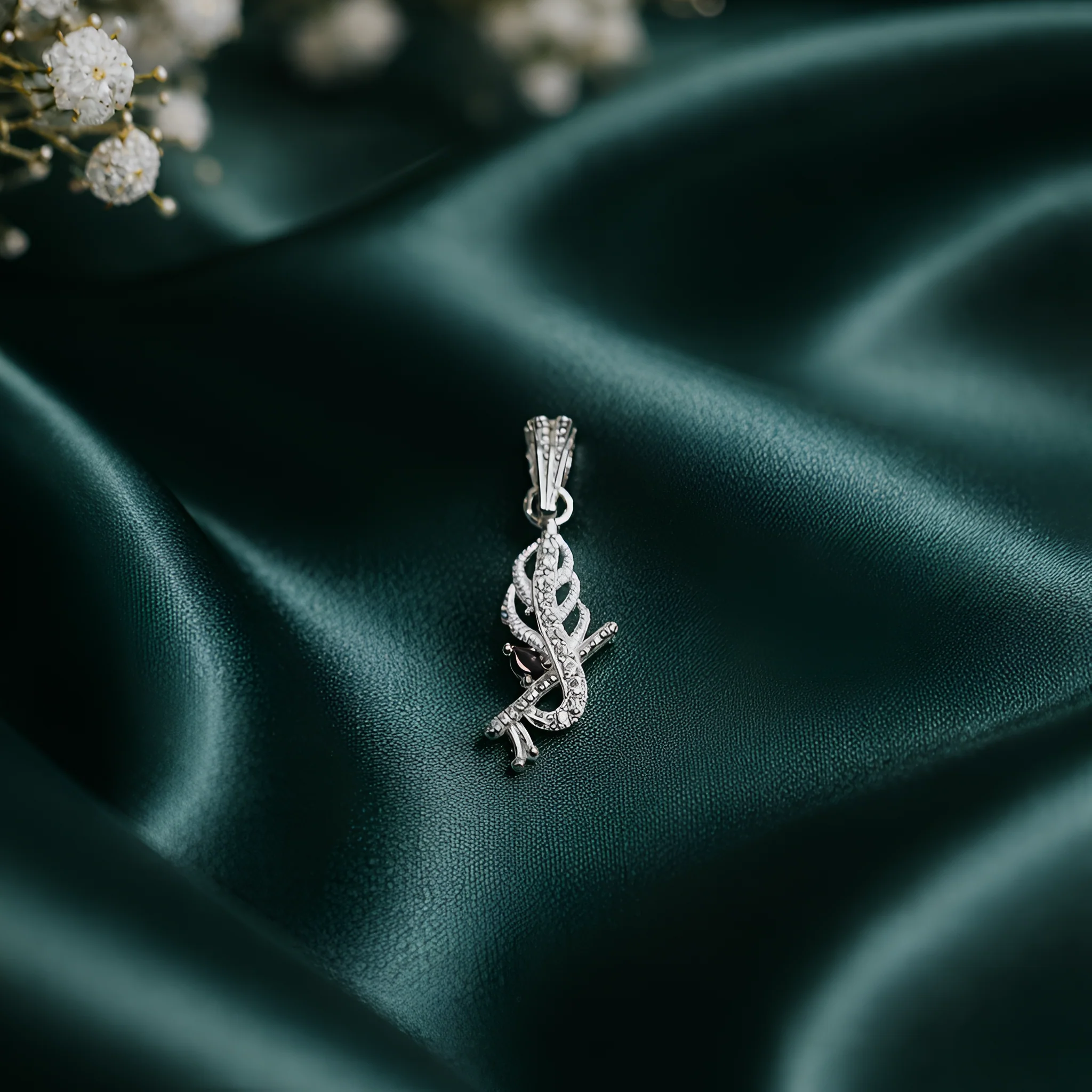 Minimal Spiritual Krishna Charm Pendant Silver Finish