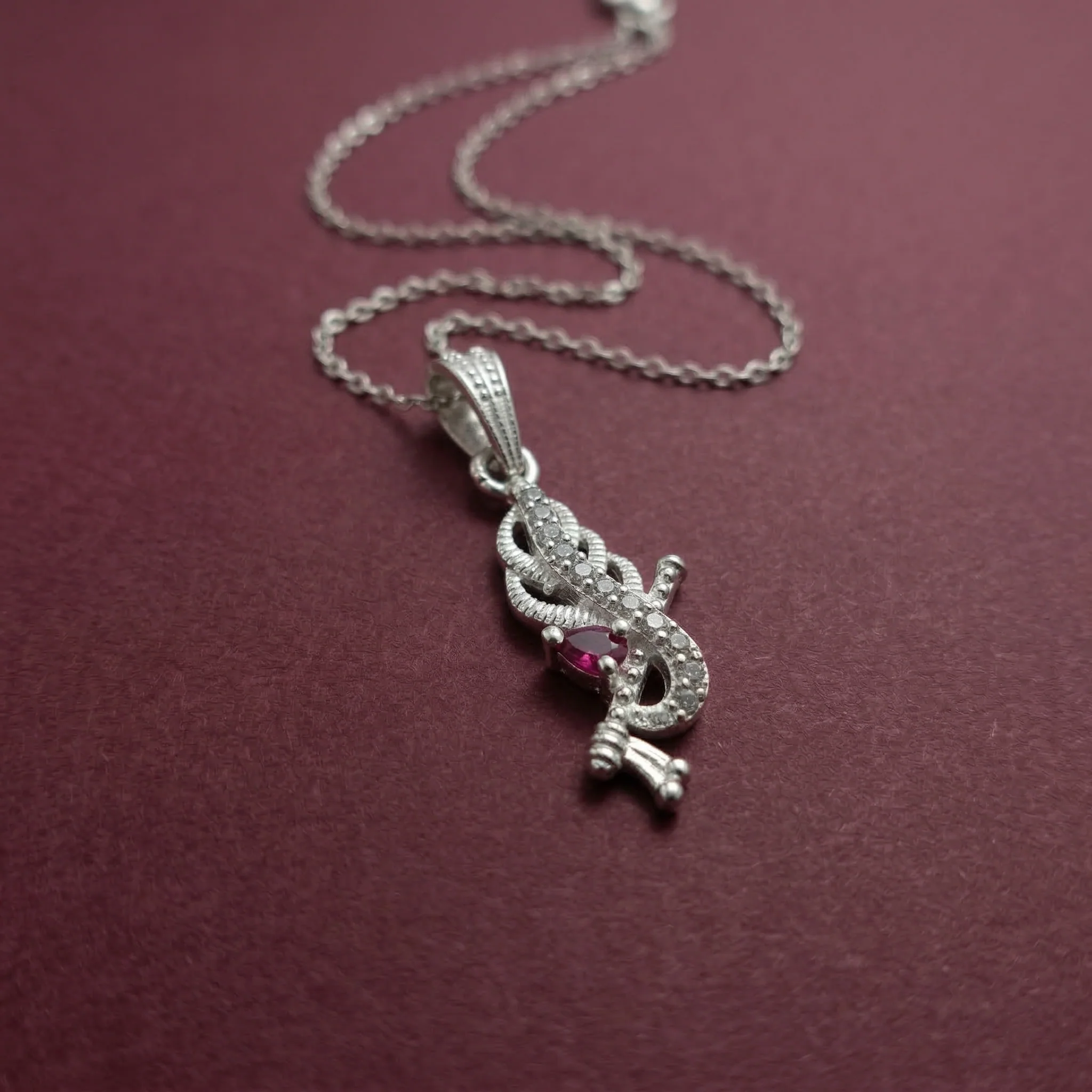Minimal Spiritual Krishna Charm Pendant Silver Finish - Image 4