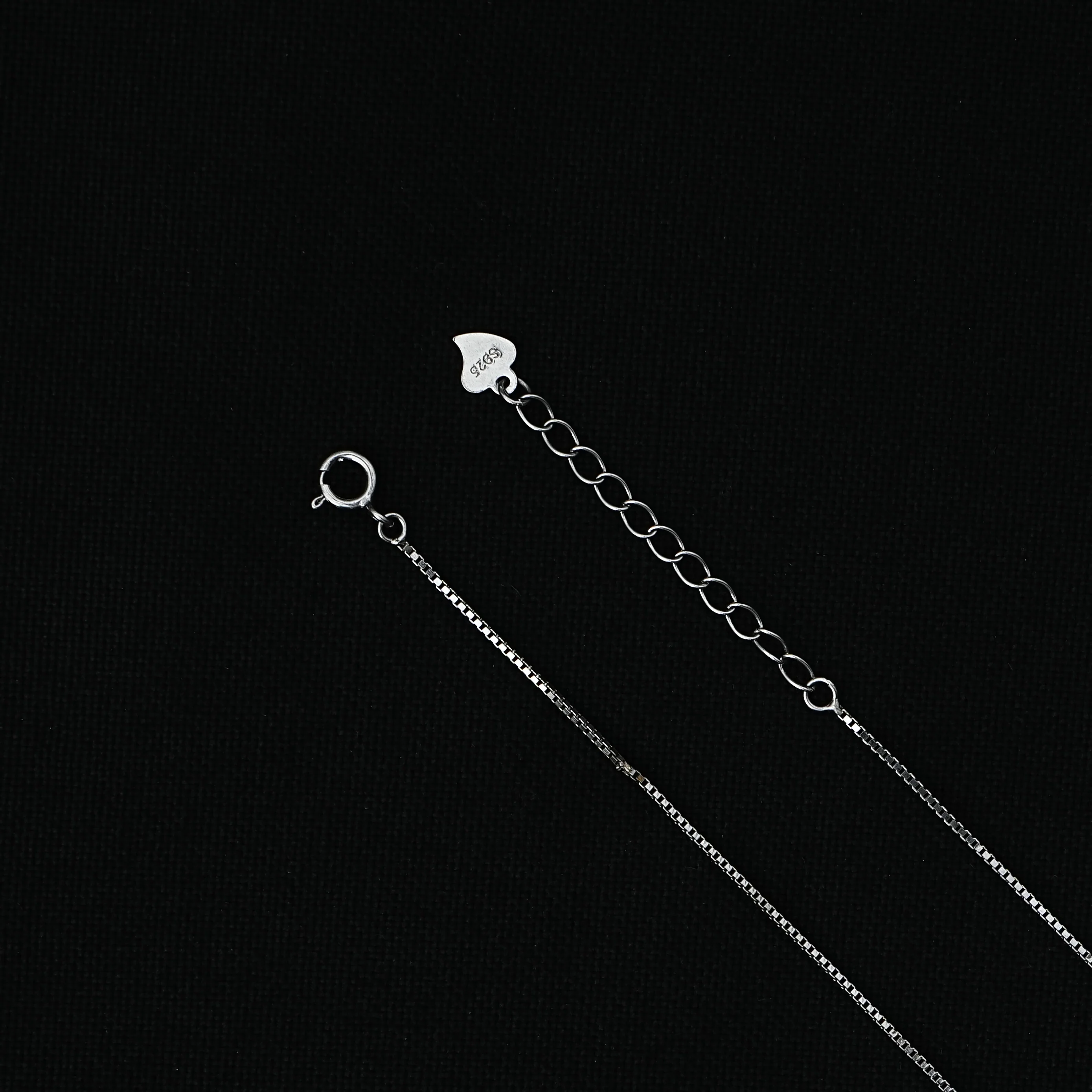 Sterling Silver Chain with "N" Letter Round Pendant - Image 4