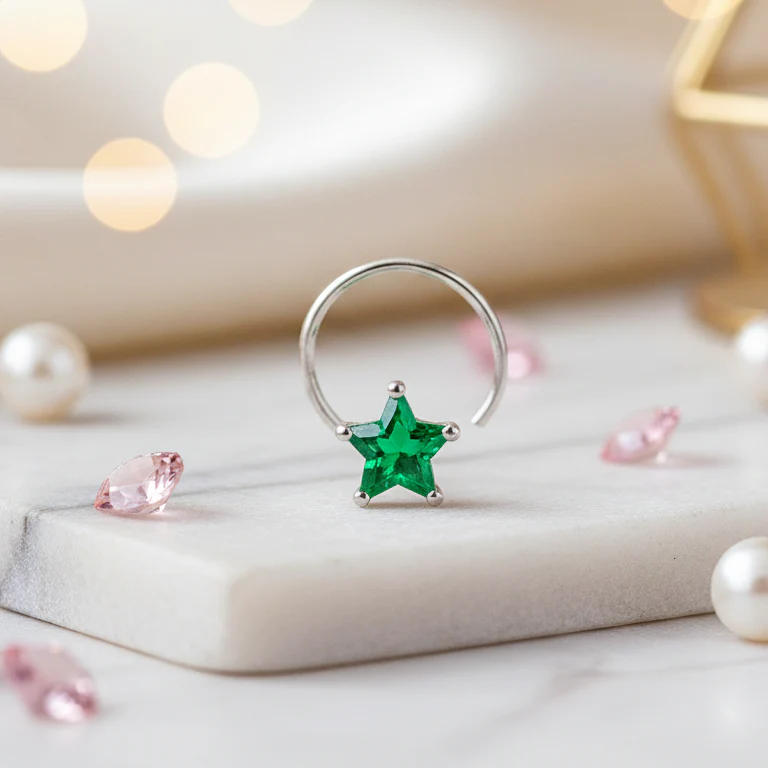 Nose Pin Special Combo Elegant Designs (Pearl, Star, Round, Square) - Image 4