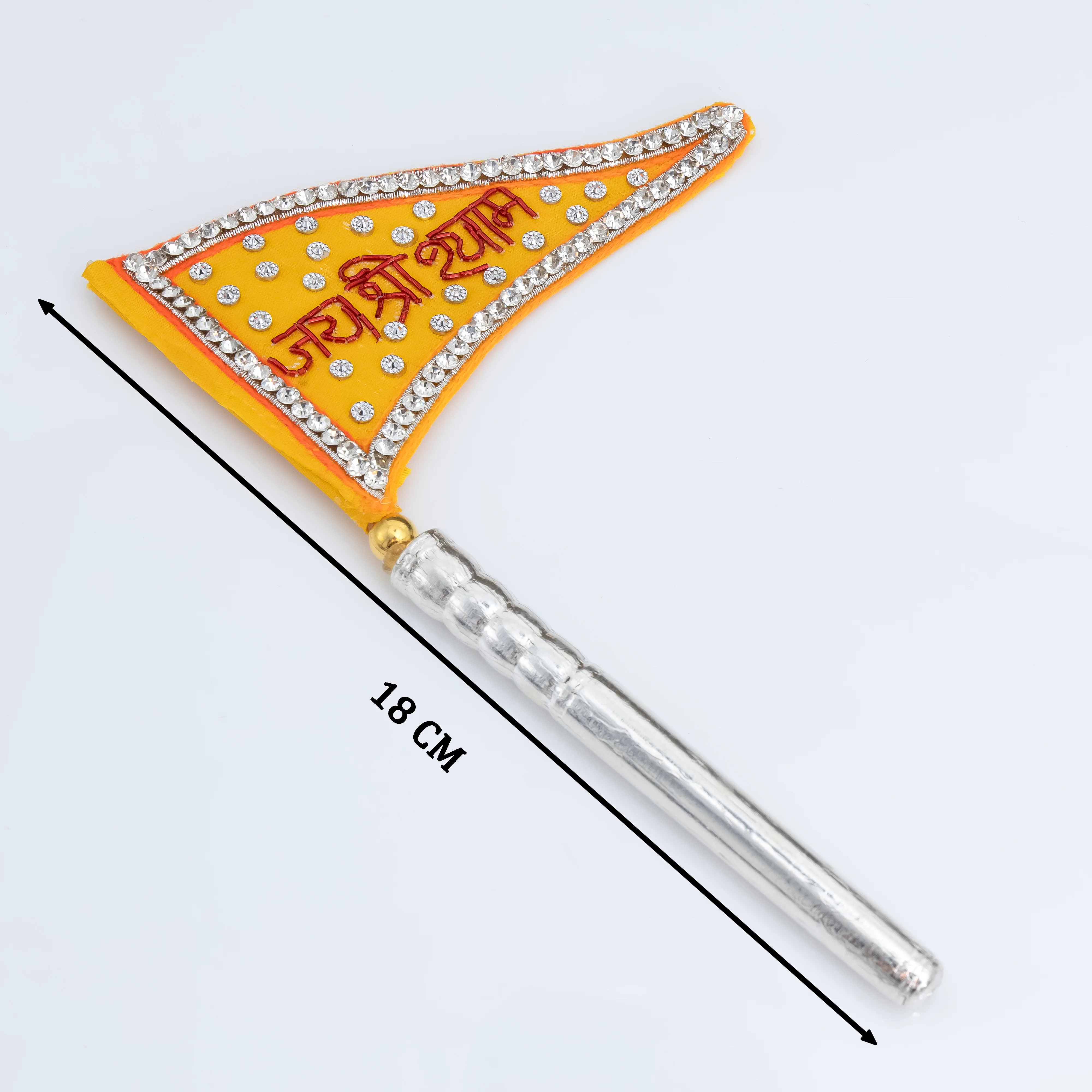 Pure Silver Jai Shree Shyam Baba Nishaan Flag Dhwaja For Worship - Image 9