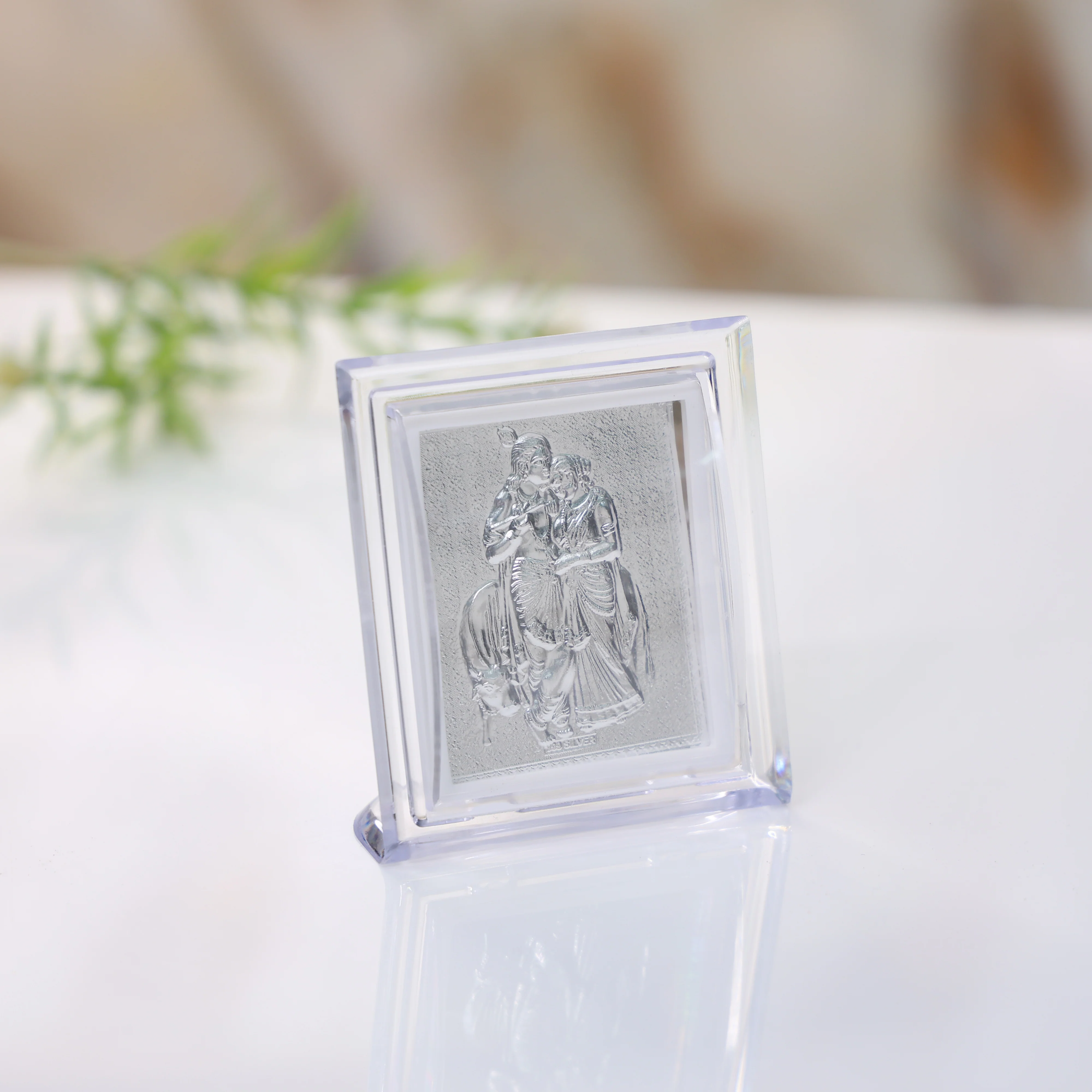 Radha Ji Krishna Ji Grace Silver Frame - Image 2