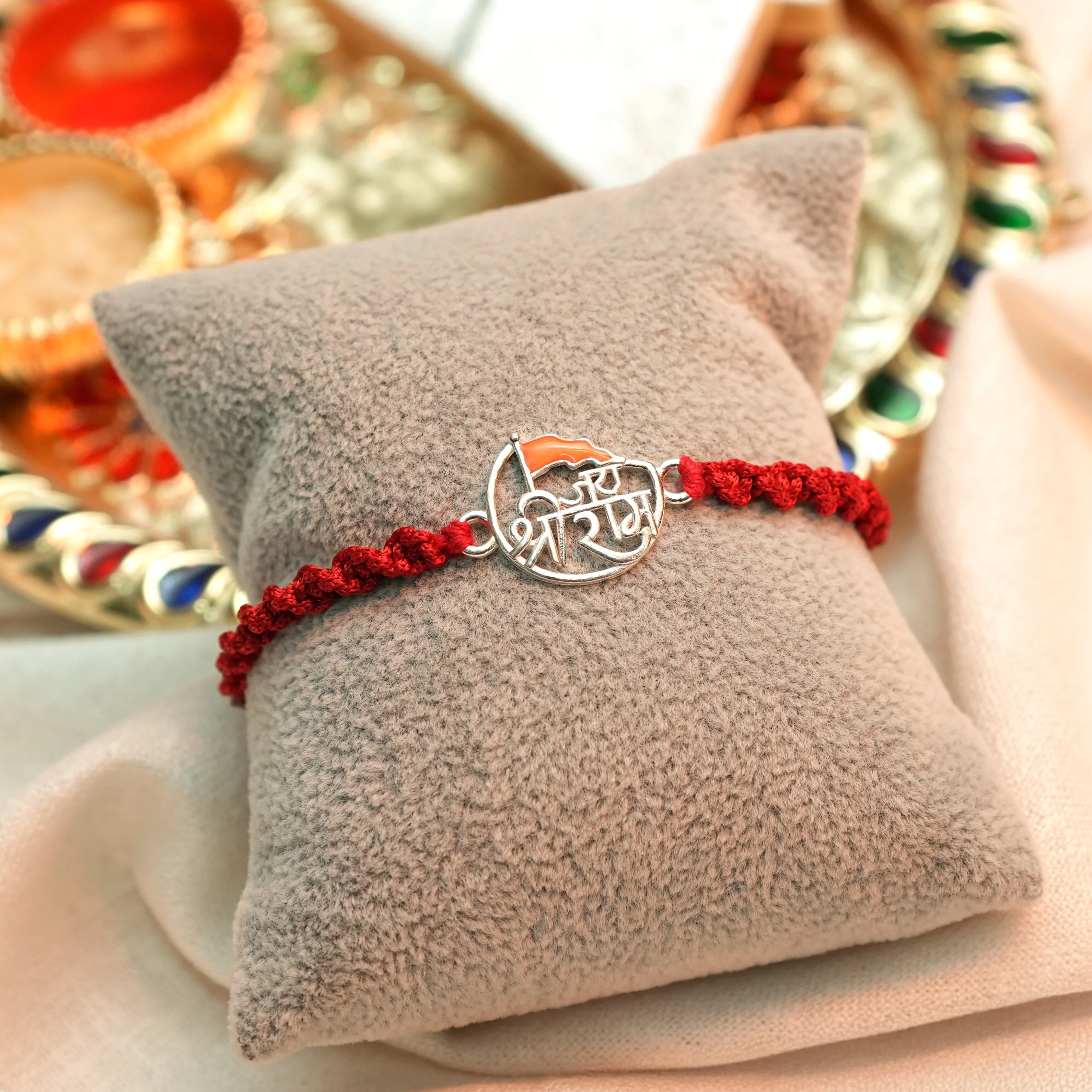 Ram Bhakti Silver Rakhi