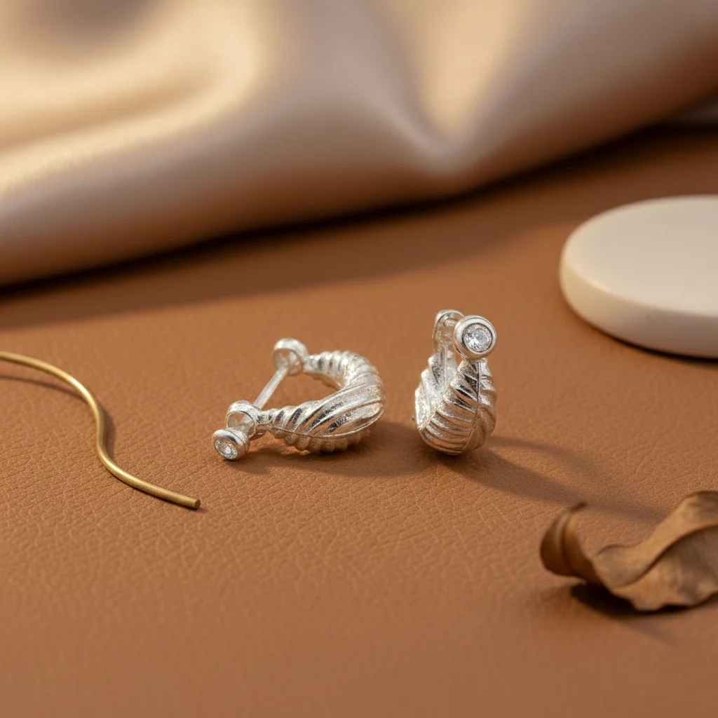 Royal Stone Textured Silver Bali For Boys - Image 10