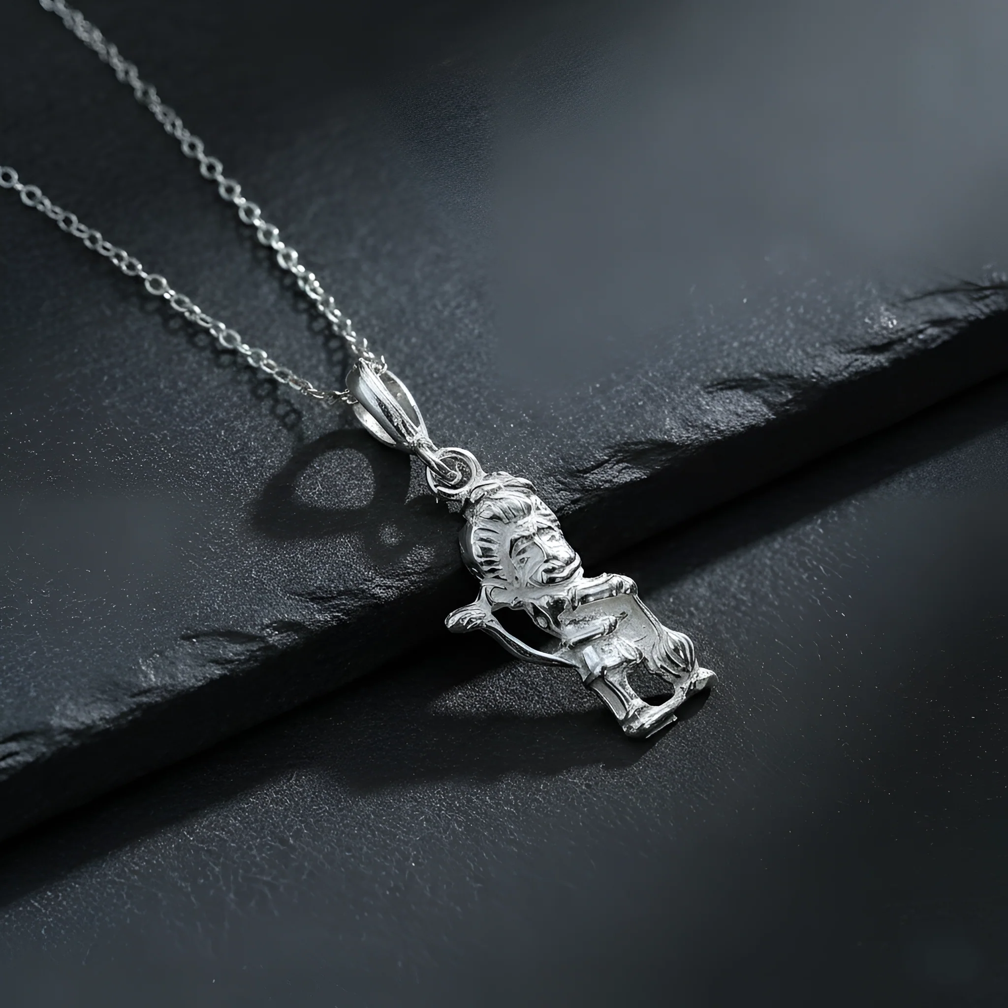 Sankat Mochan Hanuman Pendant in Pure Silver - Image 6