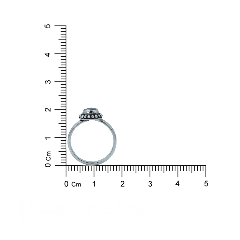 Shiny Crystal Stone Silver Ring - Image 6