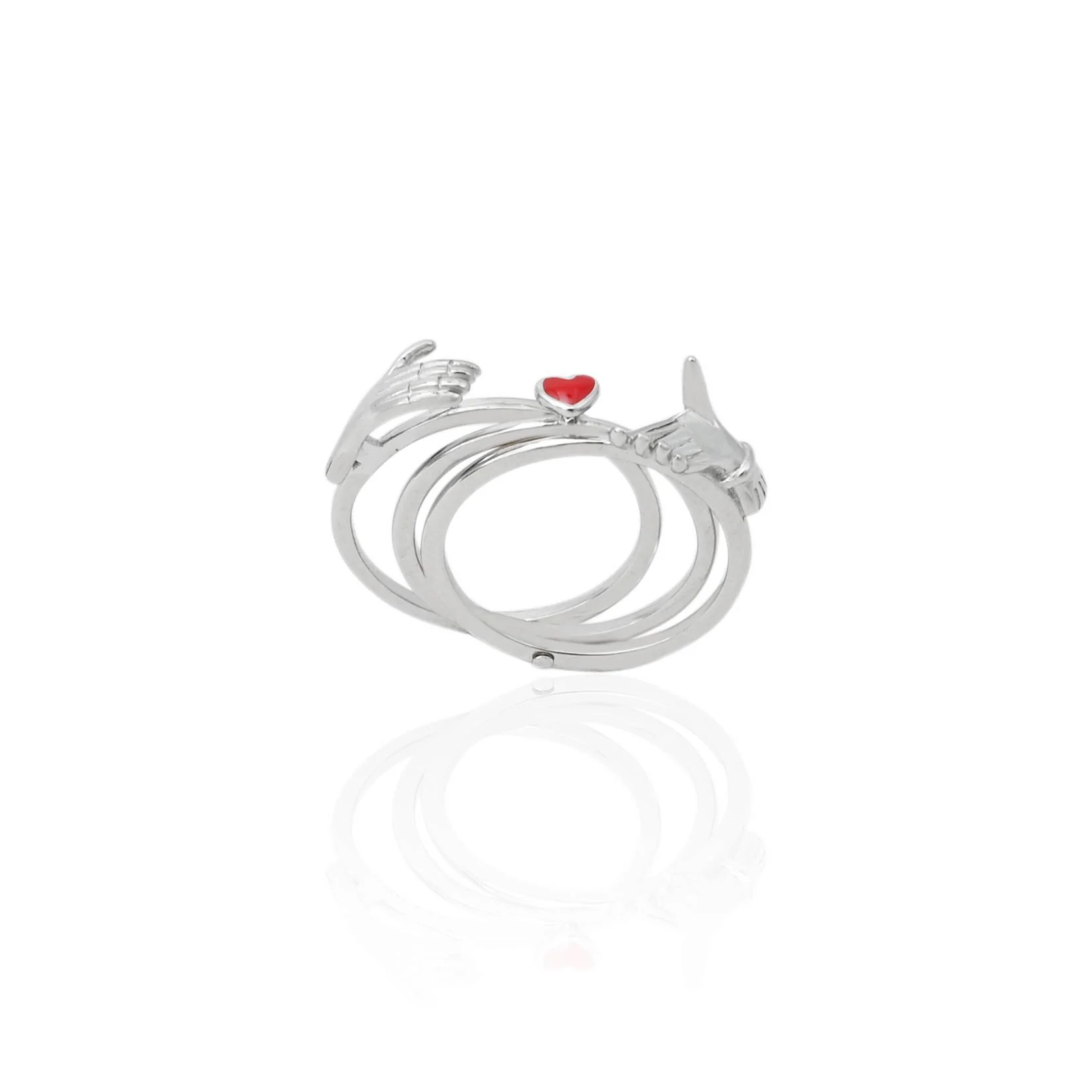 Silver "All Around Of Love" Couple Ring - Image 5