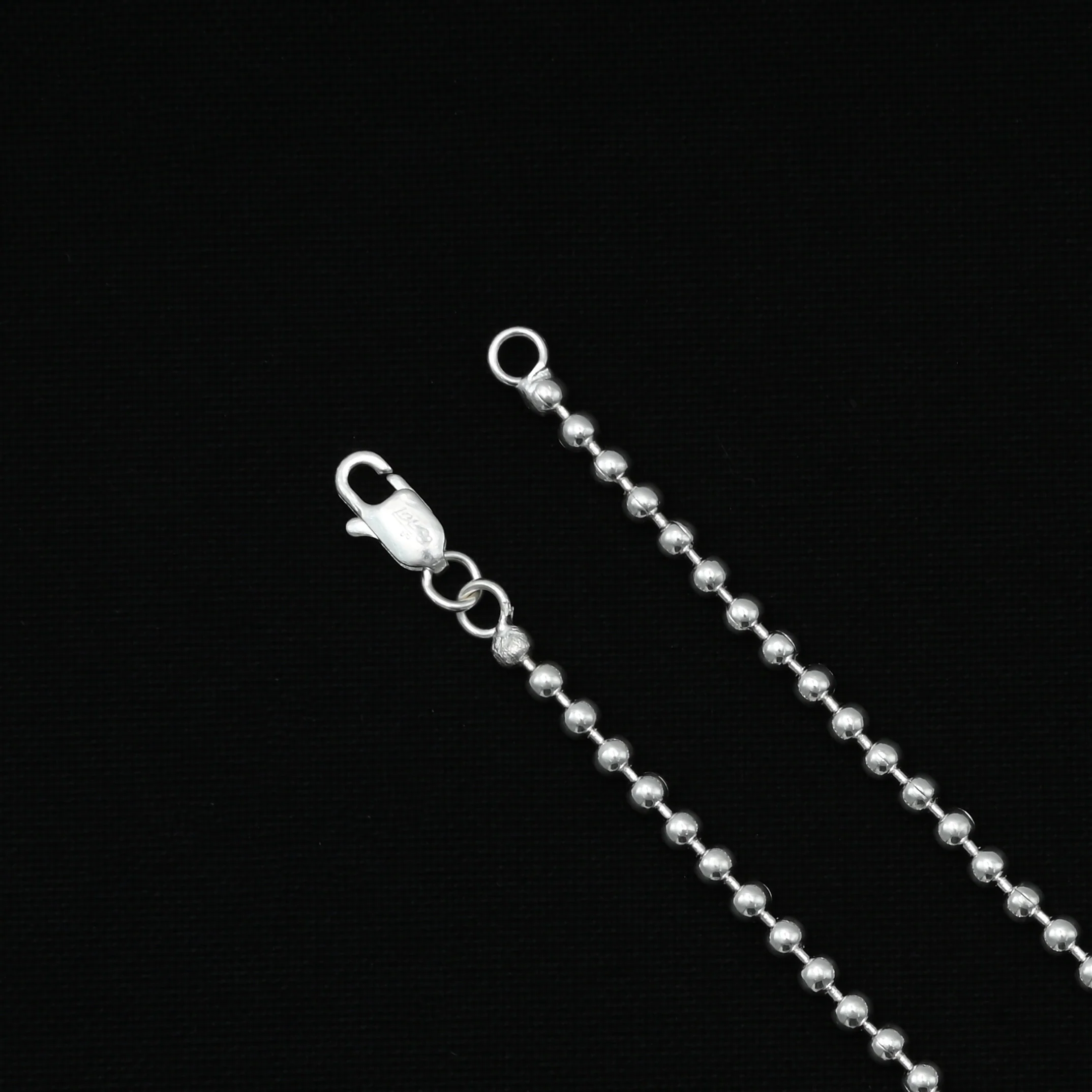 Silver Beads Simple Design Chain for Boys - Image 3