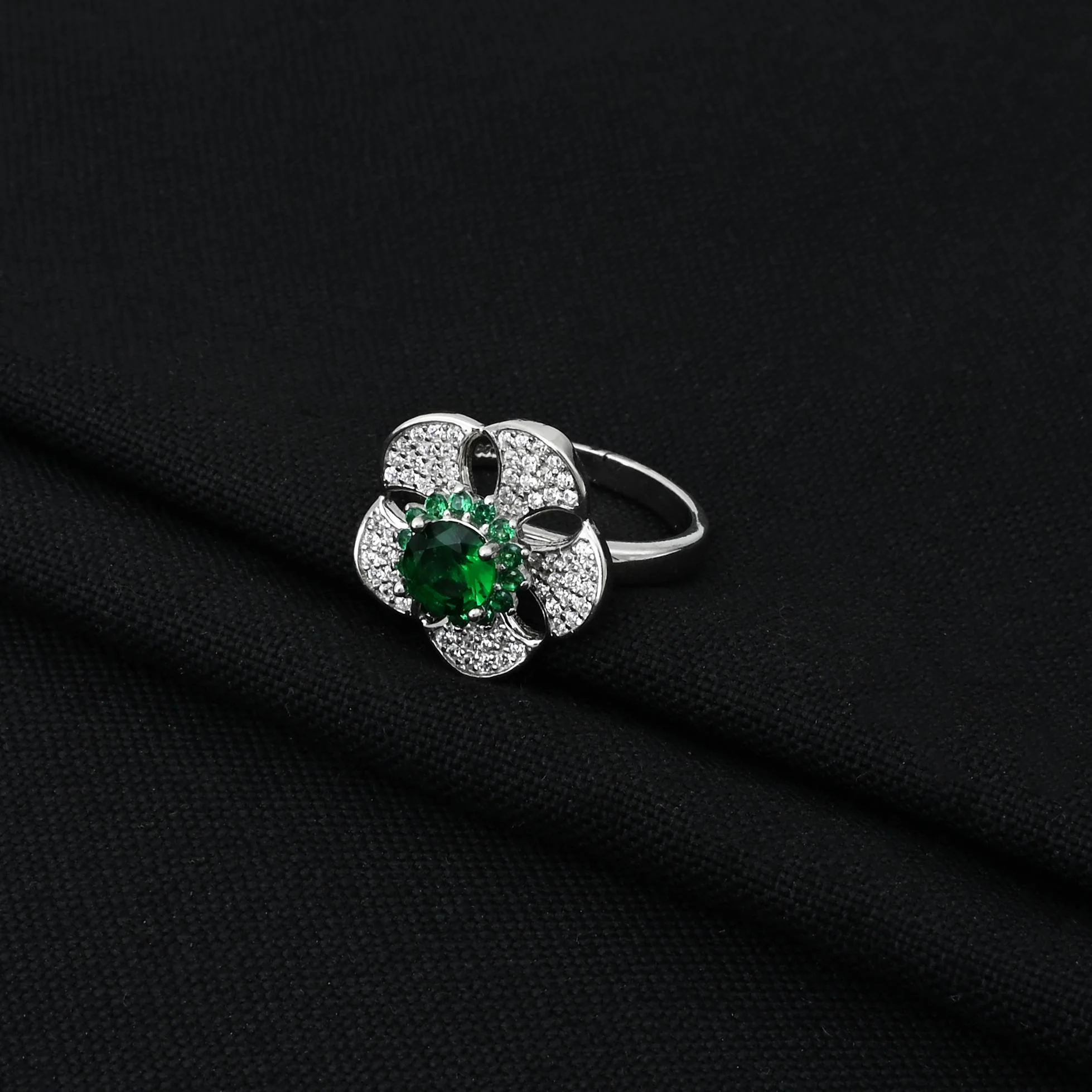 Silver Beautiful Texture Floating Ring - Image 4