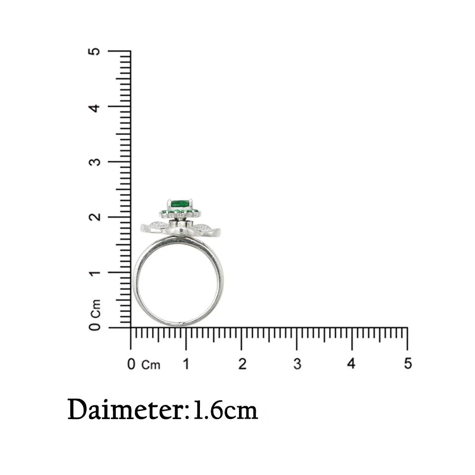 Silver Beautiful Texture Floating Ring - Image 5