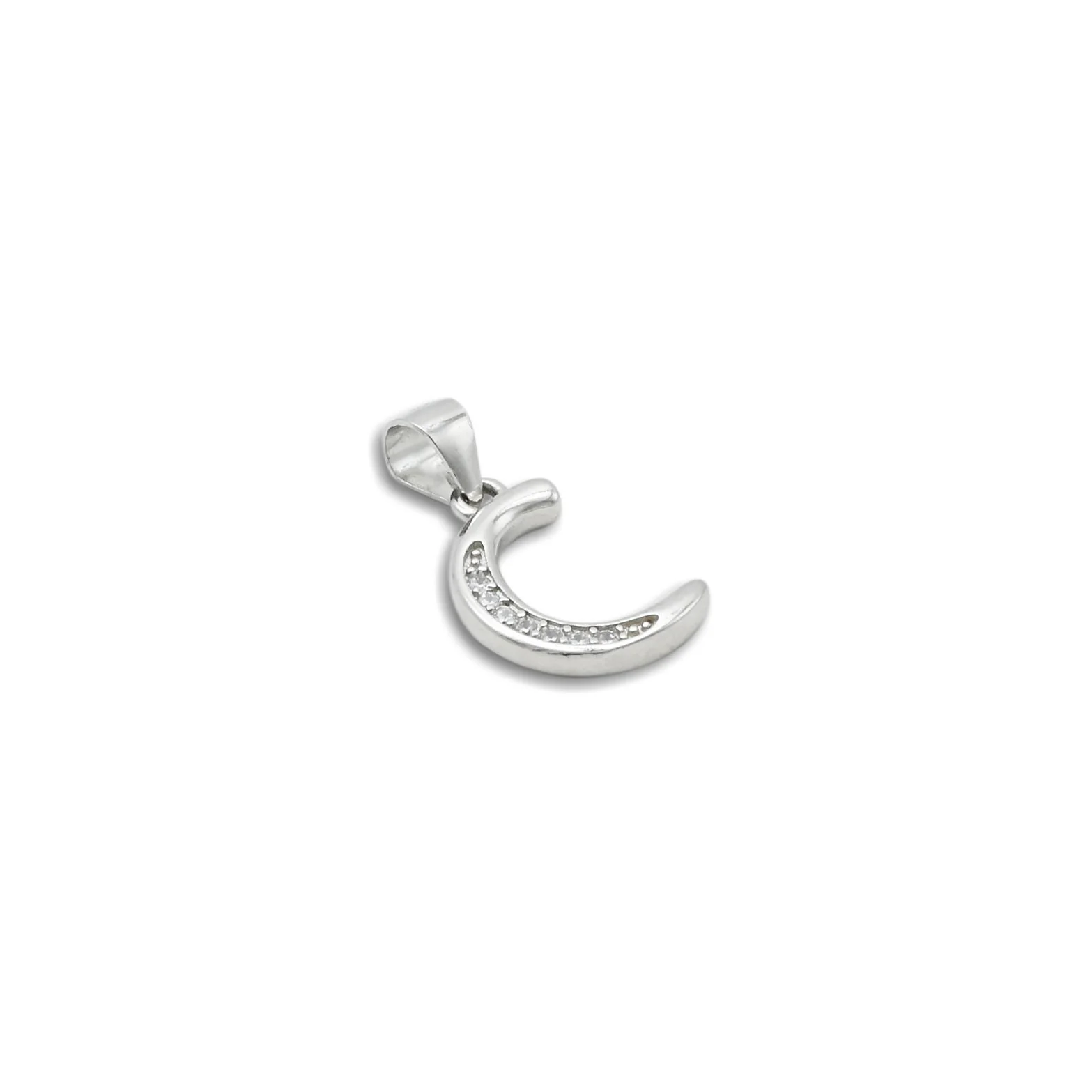 Silver C Name Symbol Pendent - Image 4