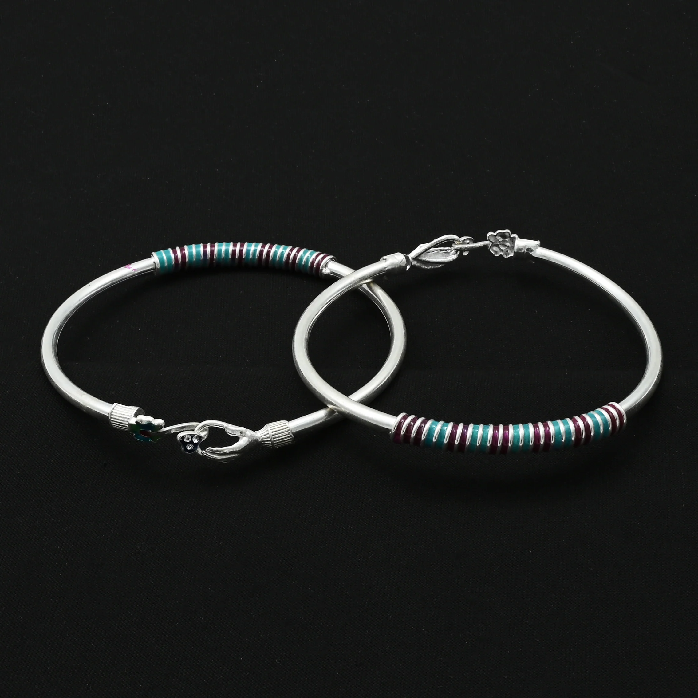 Silver Capable design Kada Payal - Image 5