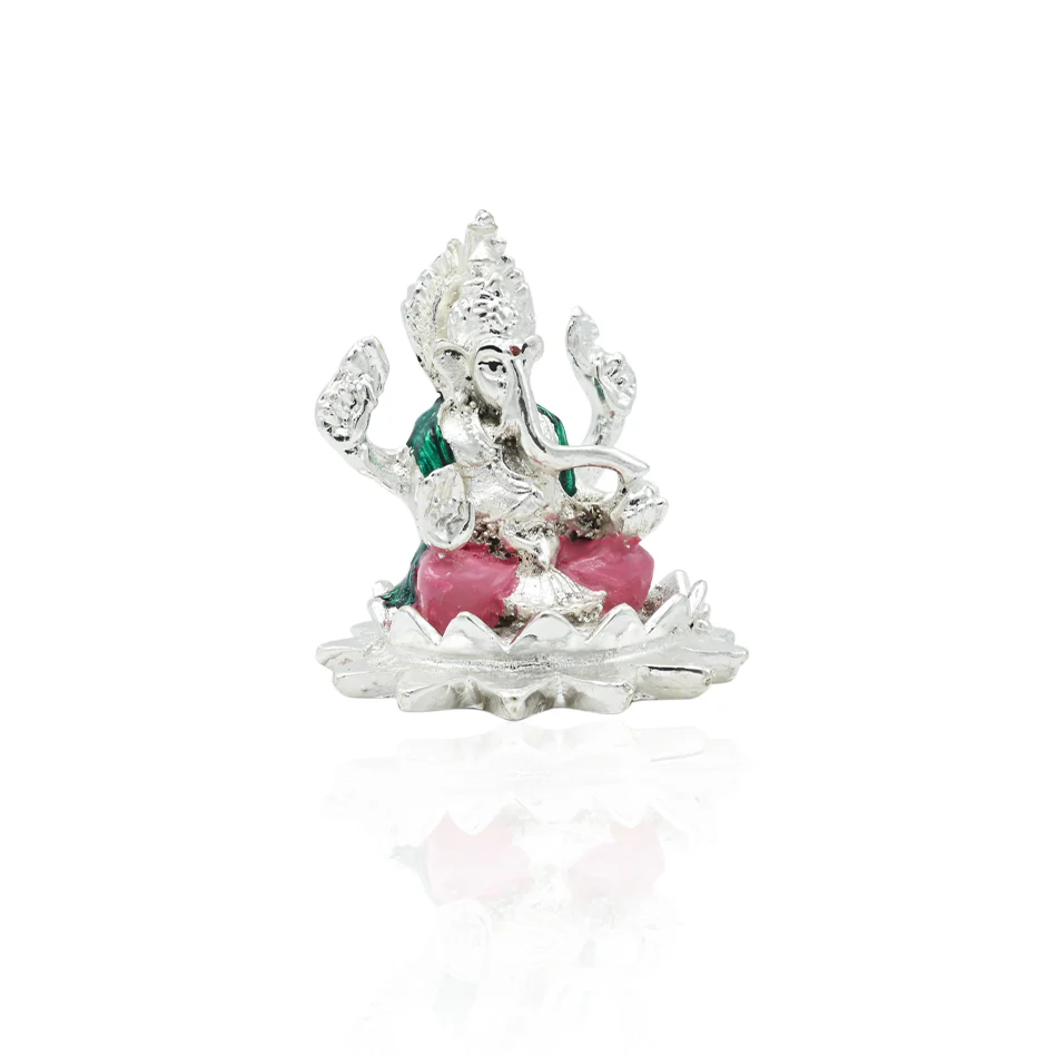 Silver Charming Lord Ganesha Murti - Image 4