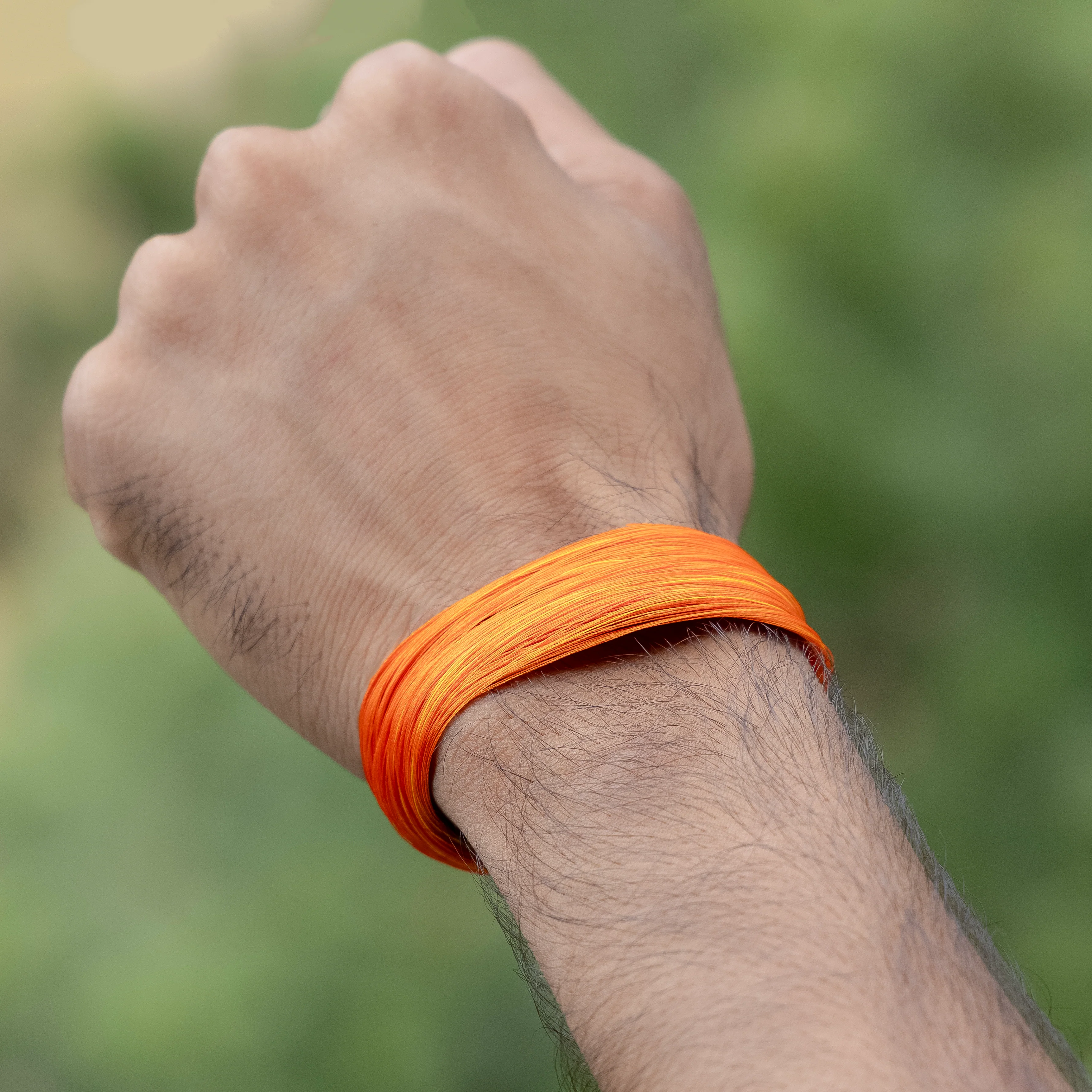 Silver Classic Orange Moli Bracelet for Him - Image 3