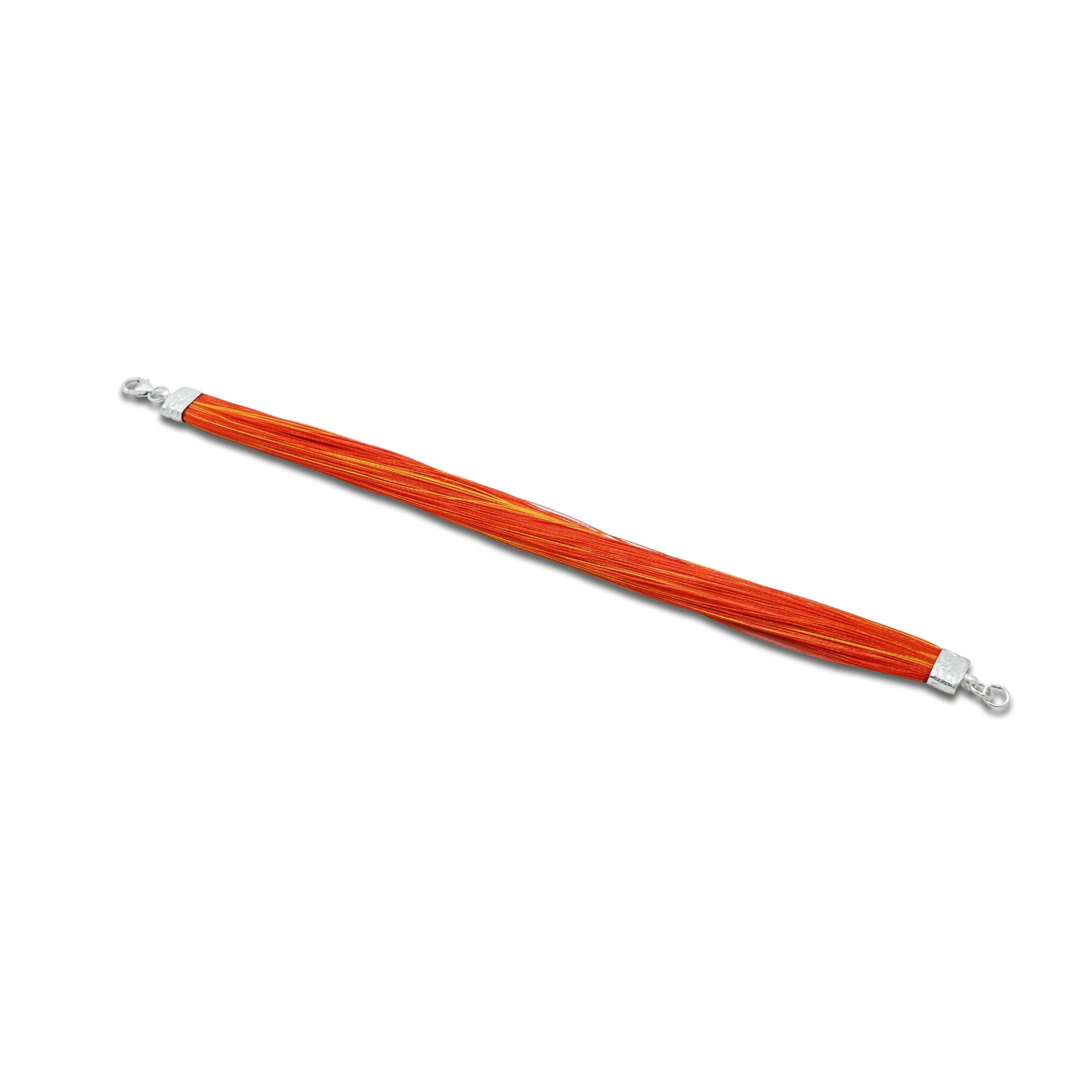 Silver Classic Orange Moli Bracelet for Him - Image 9