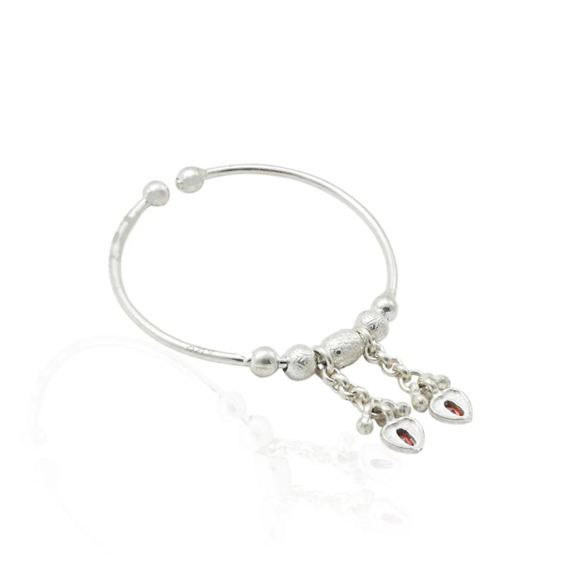 Silver Classical Heart Symbol Baby Kada - Image 4