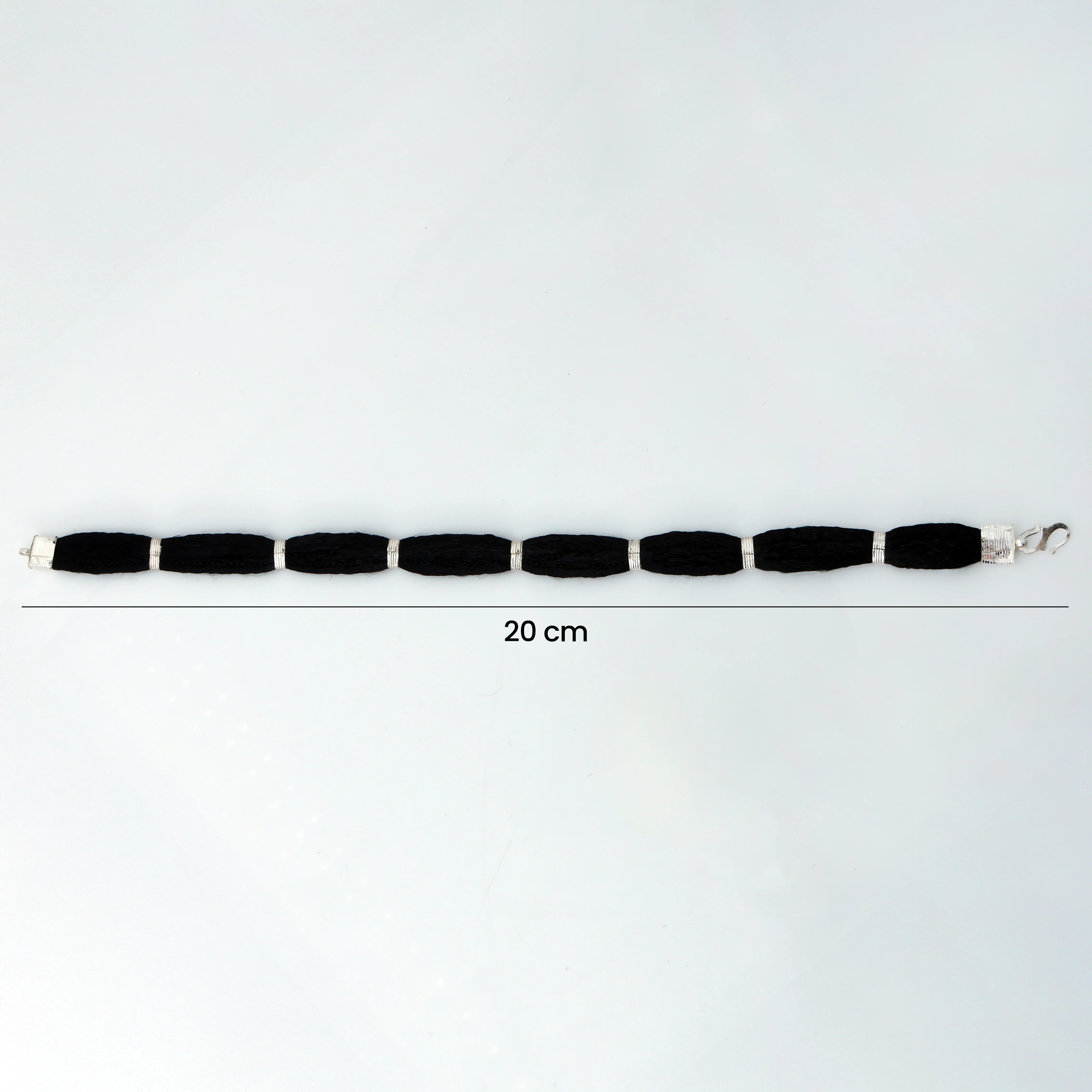 Silver Classy Black Thread Clipped Moli Bracelet for Boys - Image 5