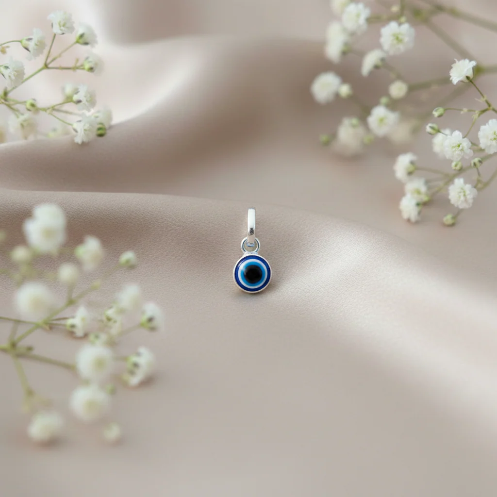 Silver Evil Eye Different Colors Pendant Necklace for Protection - Image 2