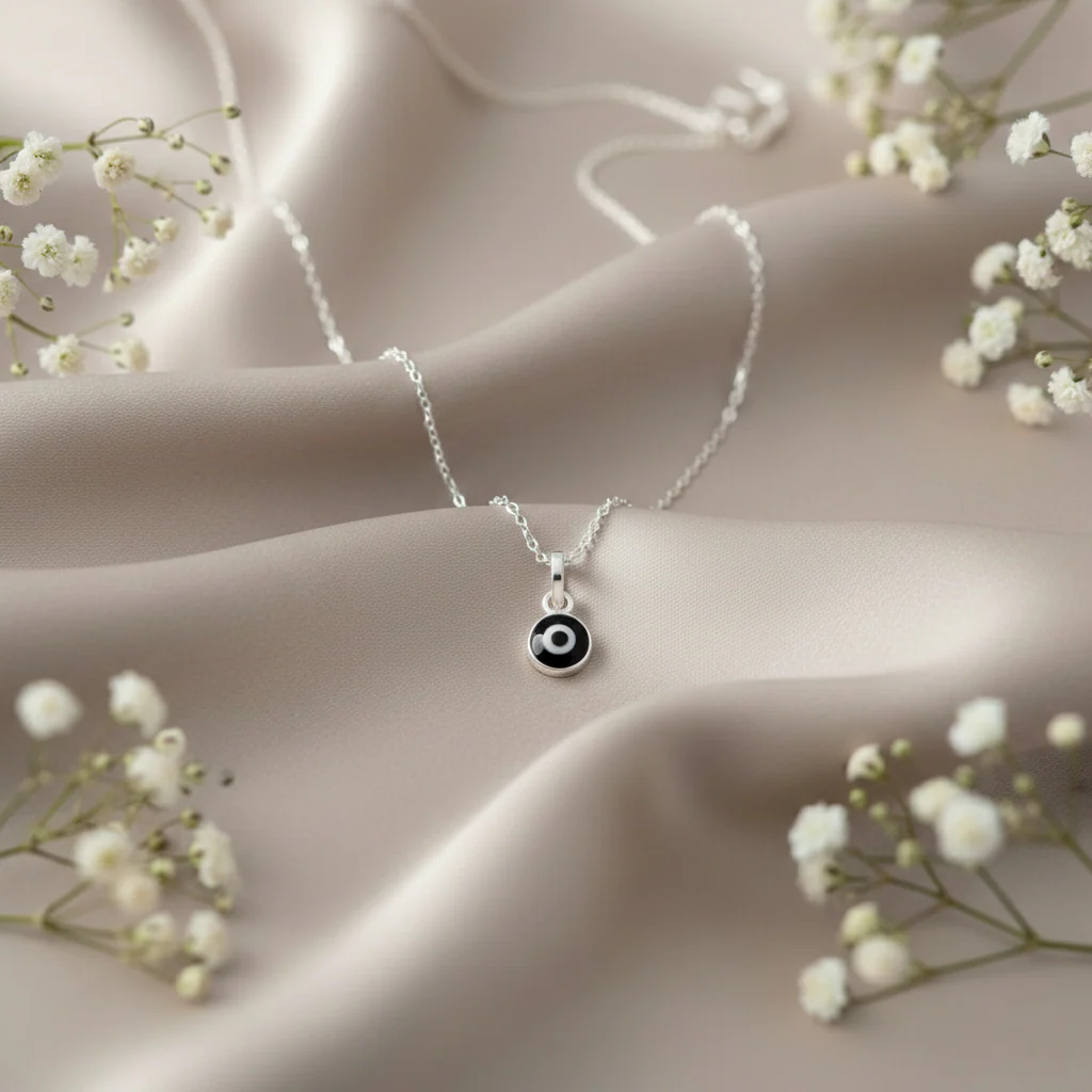 Silver Evil Eye Different Colors Pendant Necklace for Protection - Image 7