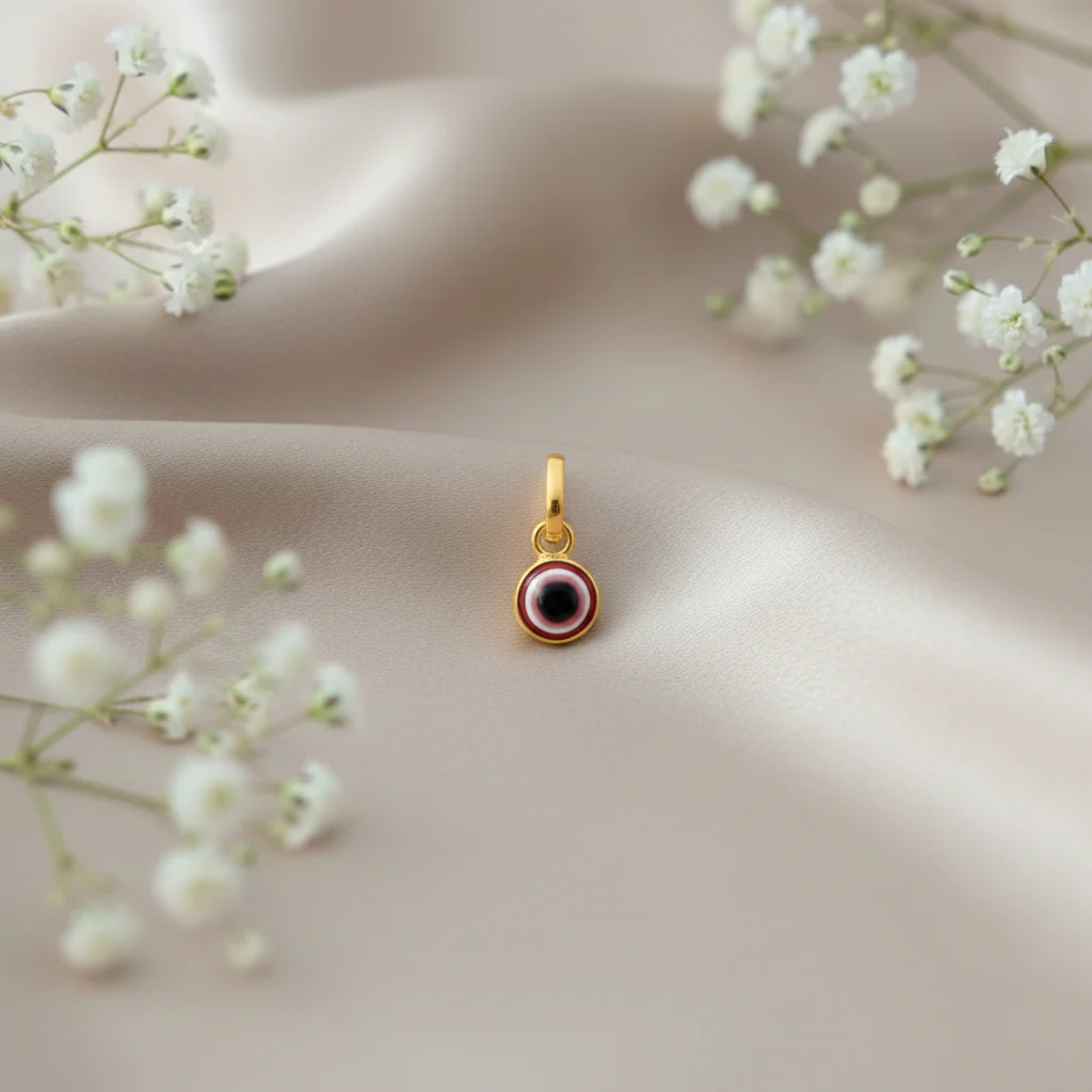 Silver Evil Eye Different Colors Pendant Gold Polish Necklace for Protection - Image 14