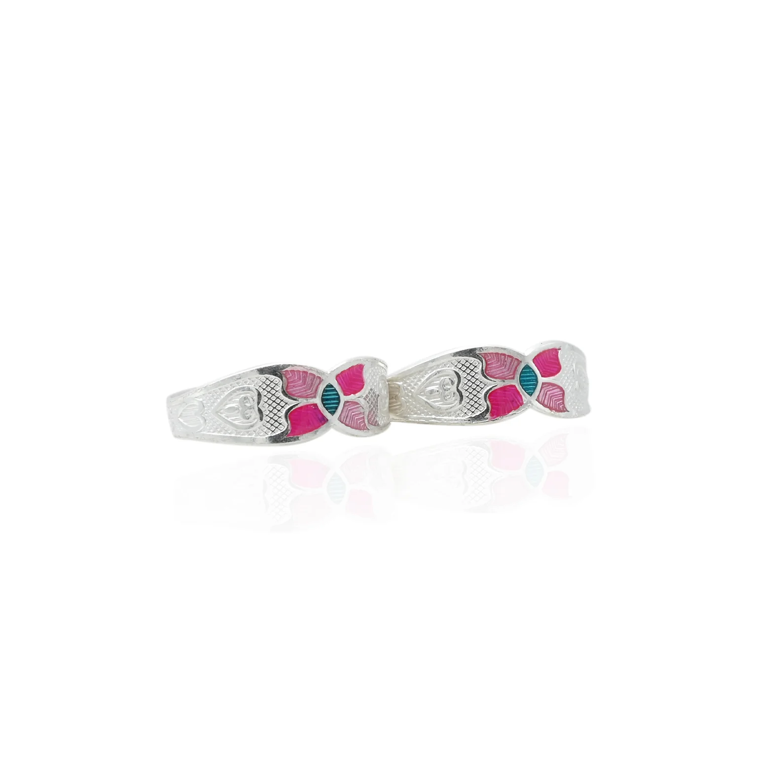 Silver Excellency Of Floral Toe Rings - Image 4