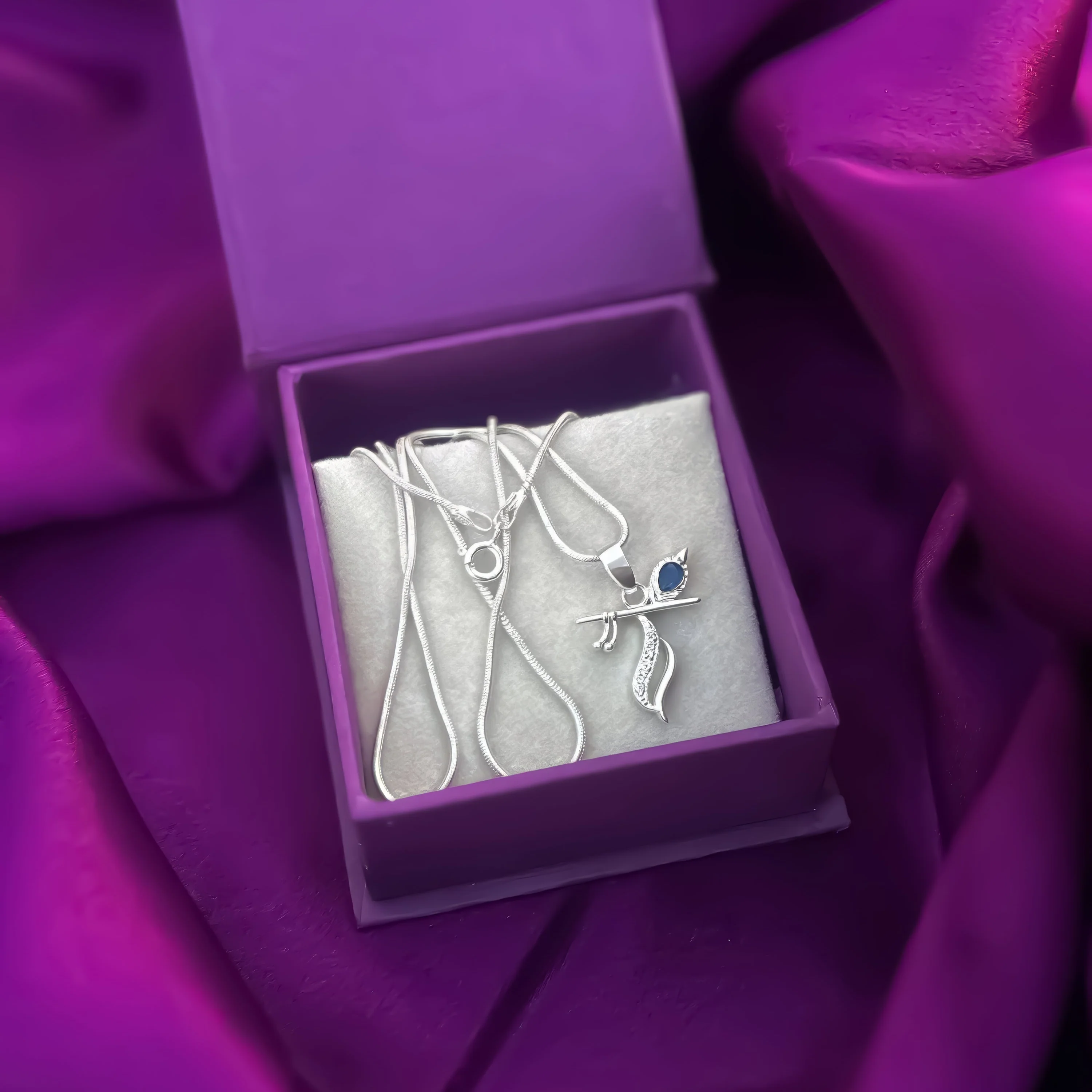 Silver Flute Pendant Intricate Modern Design - Image 8