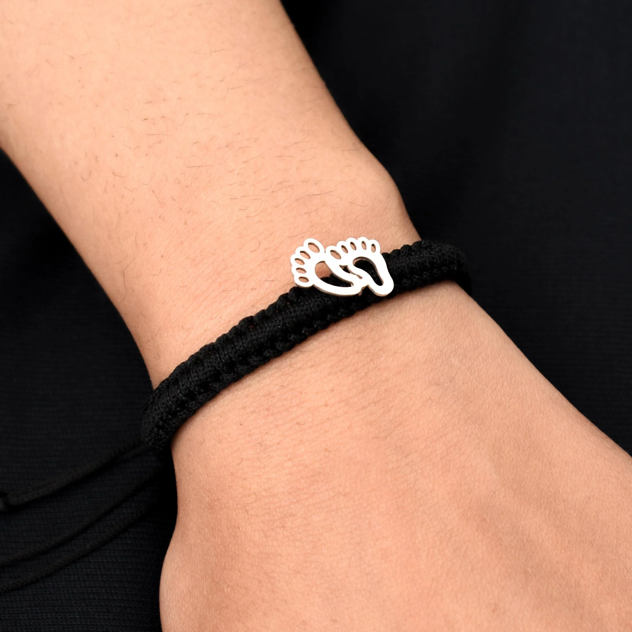 Silver Foot & Hand Pendant Dhaga Bracelets - Image 7