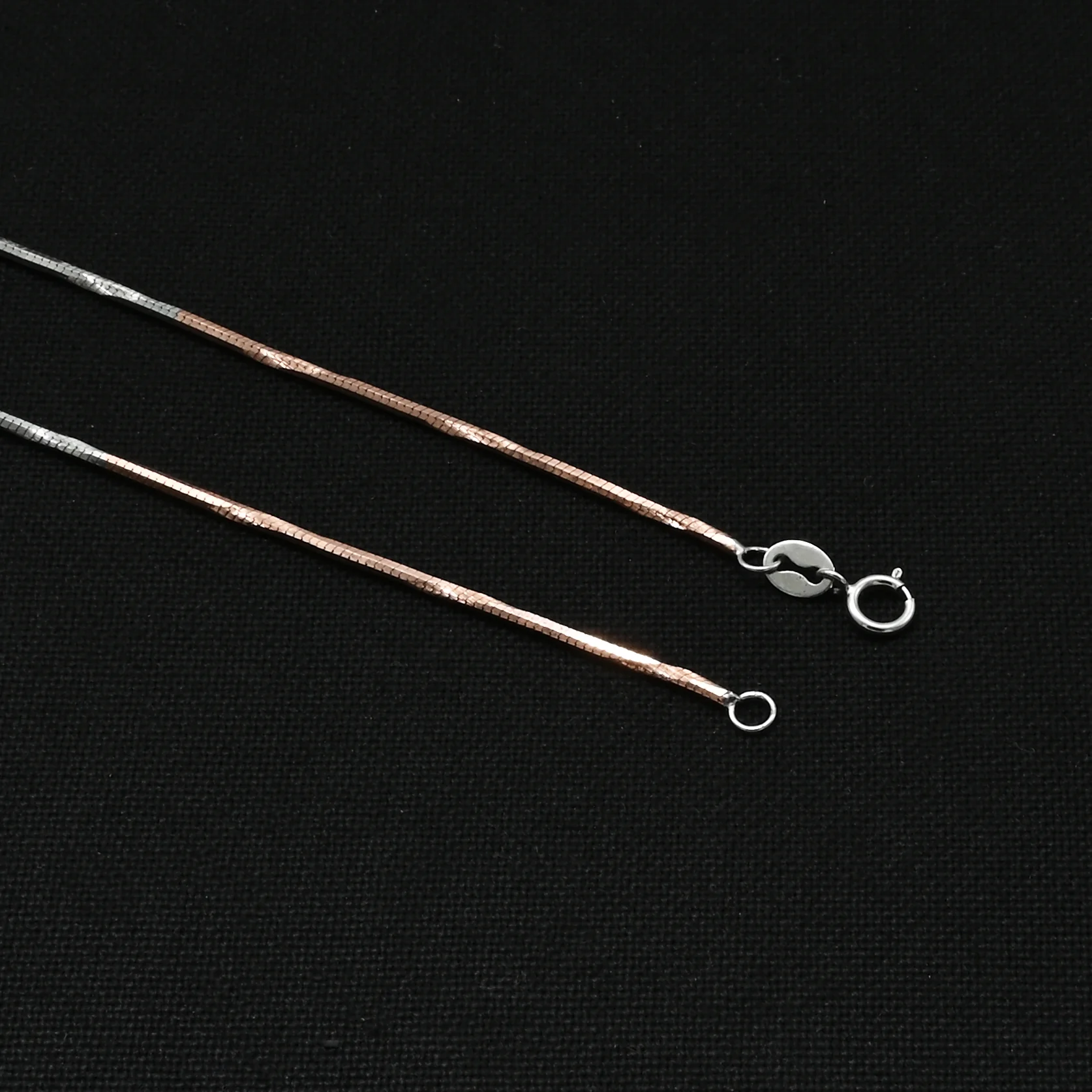 Silver Gold Rose Loop Chain - Image 3