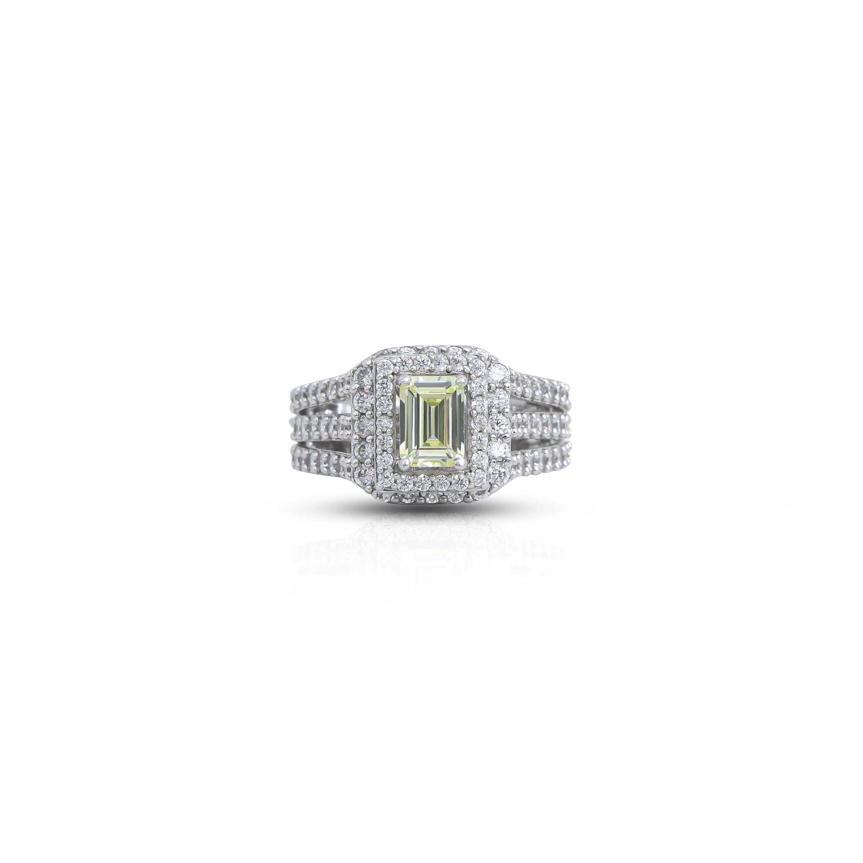 Silver Hand-Engraved Ring with Intricate Design and Yellow Stone. - Image 3