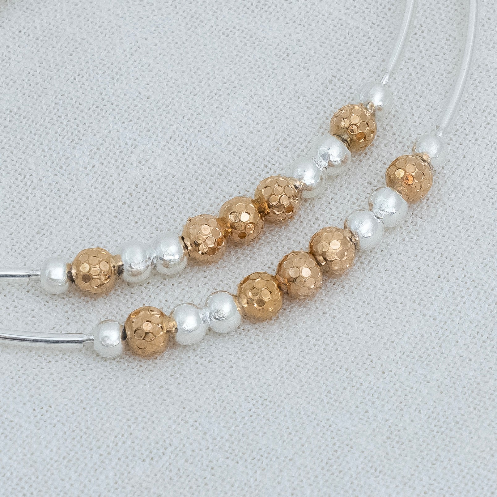 Silver Kada Payal with Dual Tone Beads Design - Image 3
