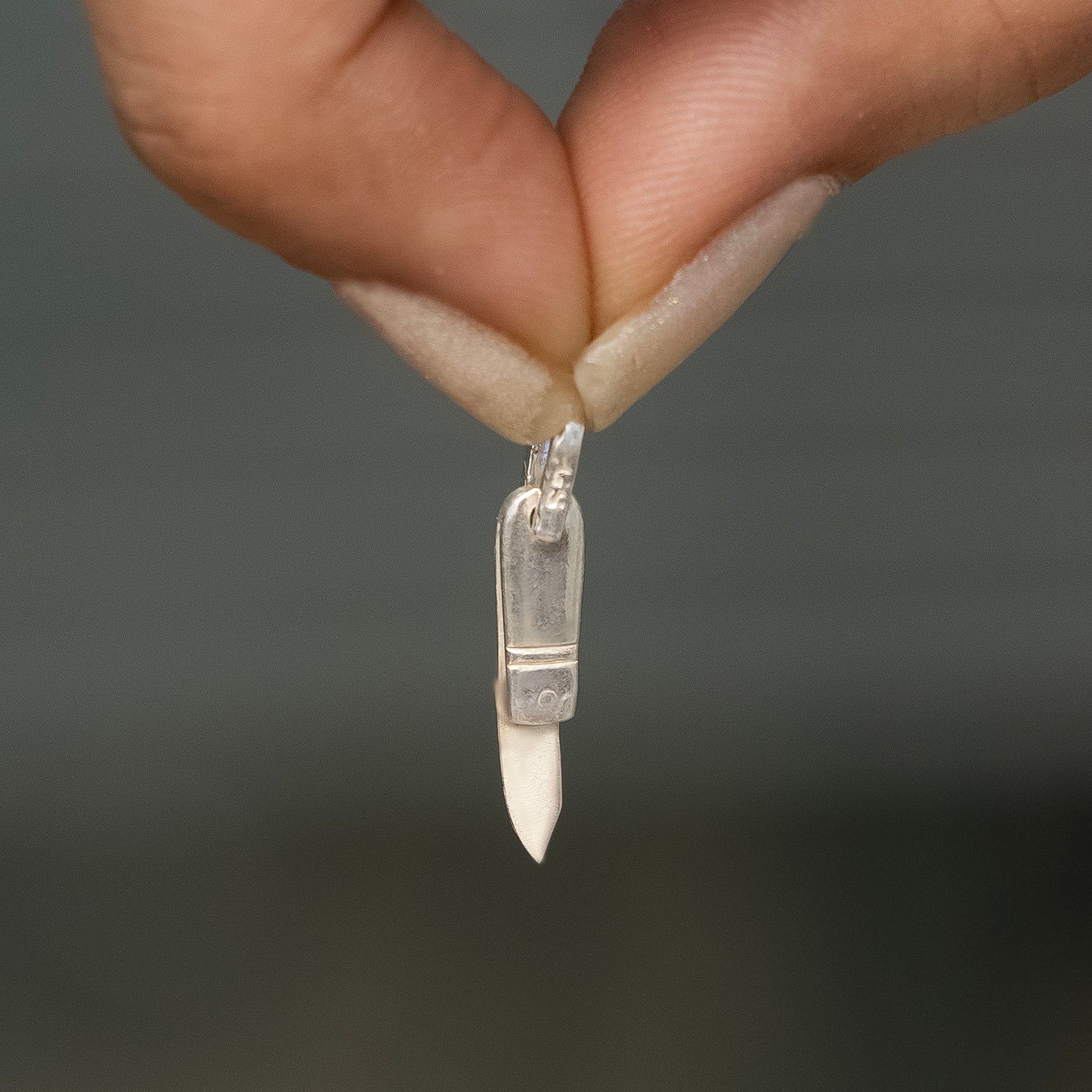Silver Knife(chaku) Design Pendant - Image 3